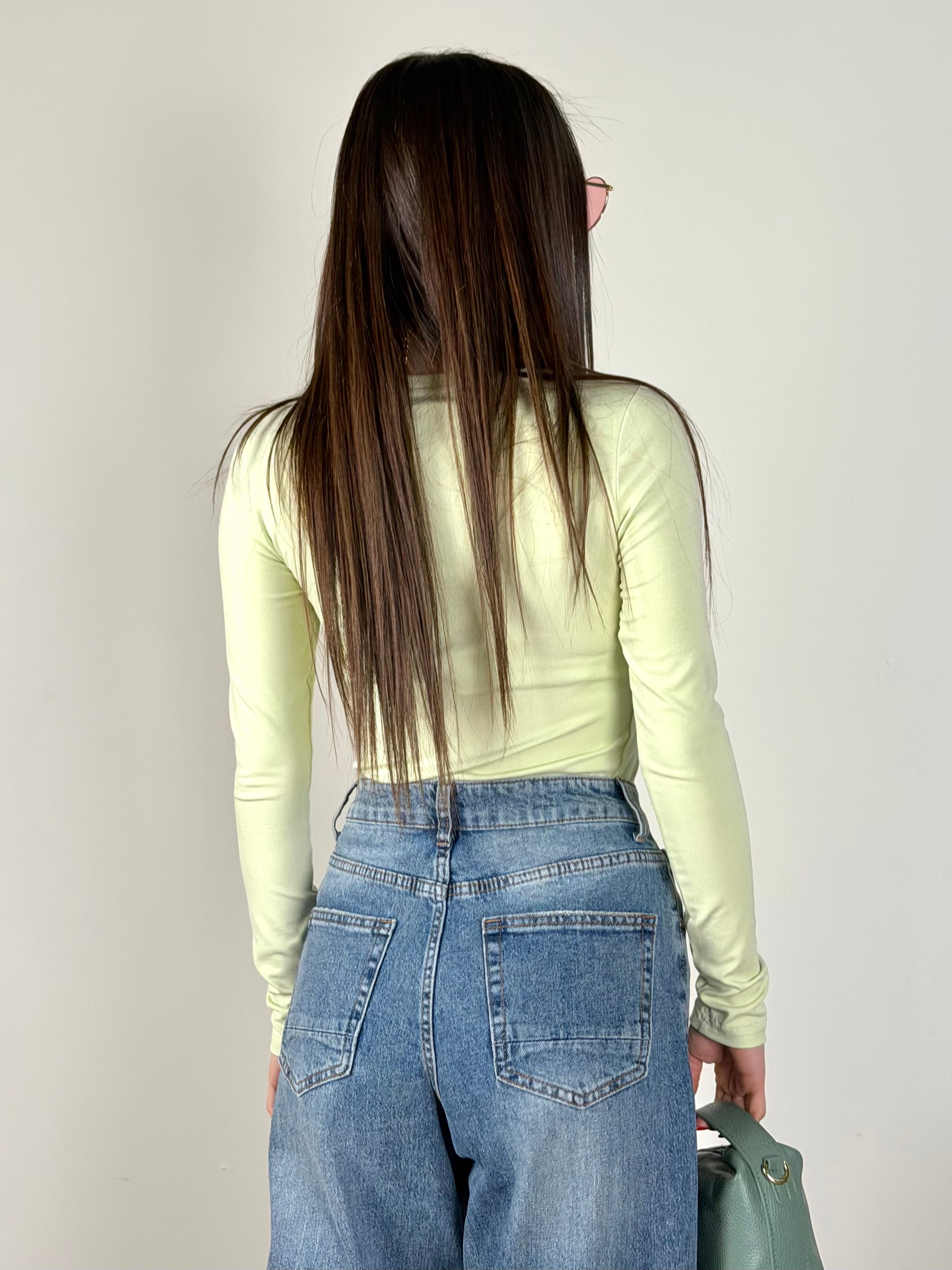 Maglia basic verde salvia