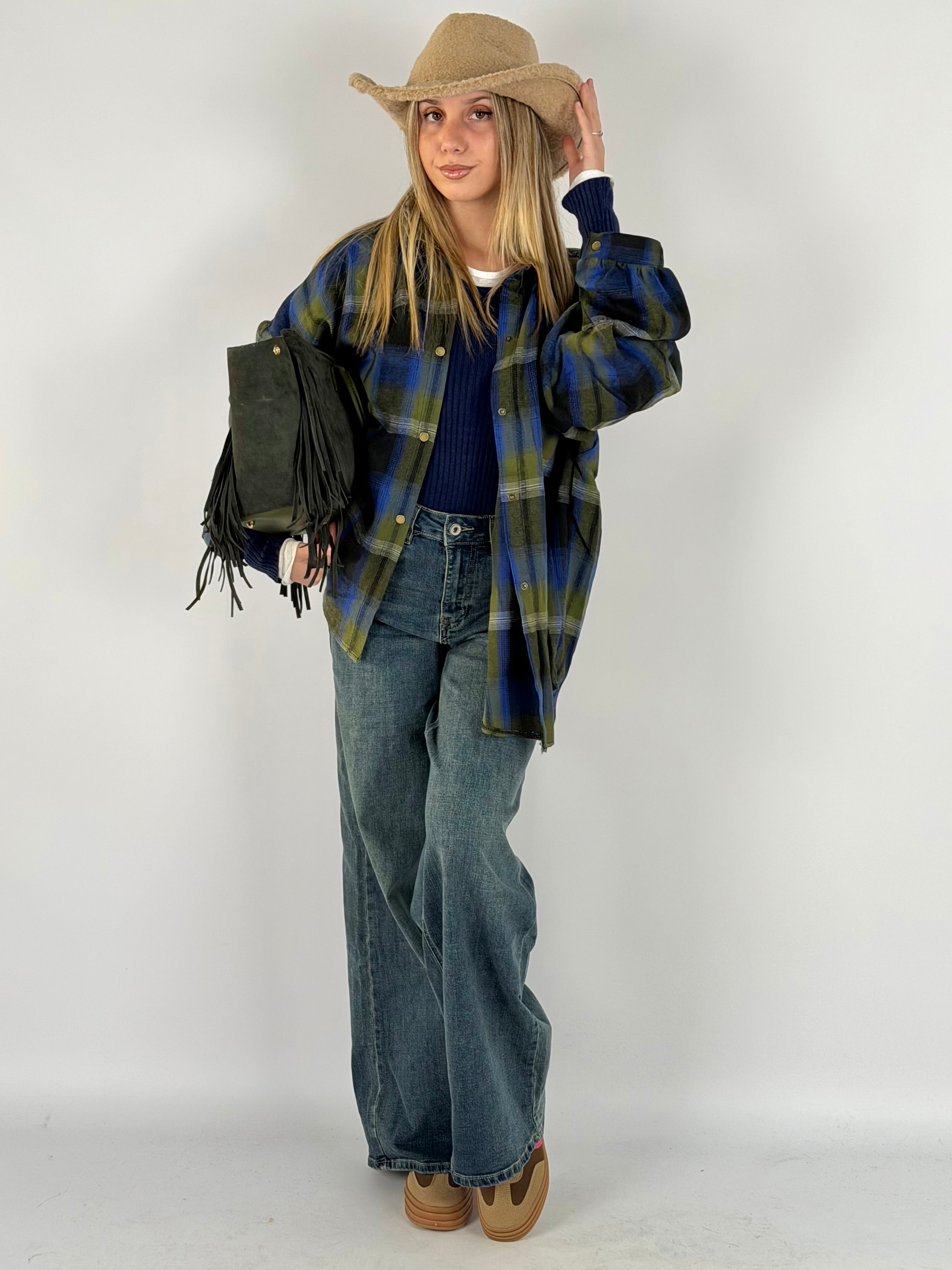 Camicia check Greta verde