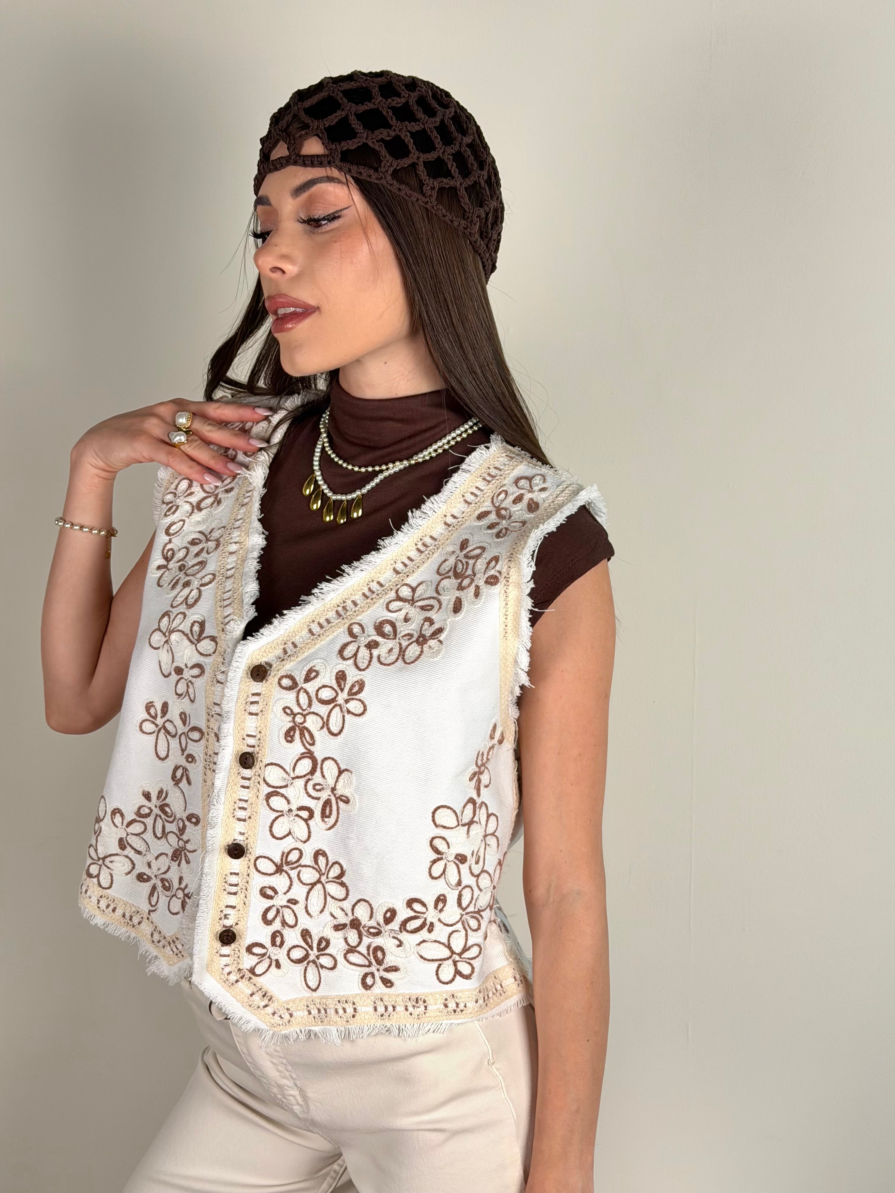 Gilet Monaco caffè
