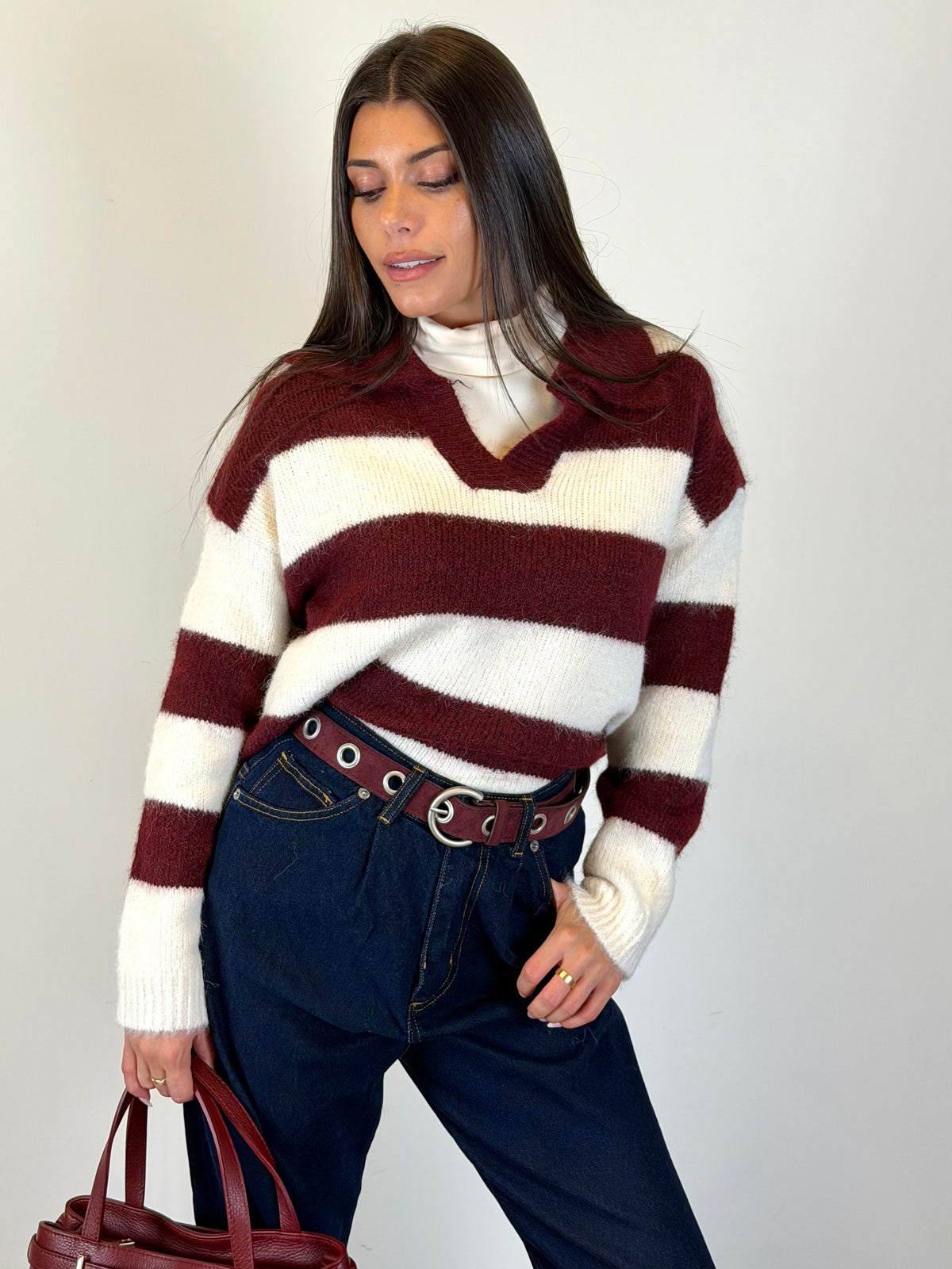Maglia Eloise bordeaux