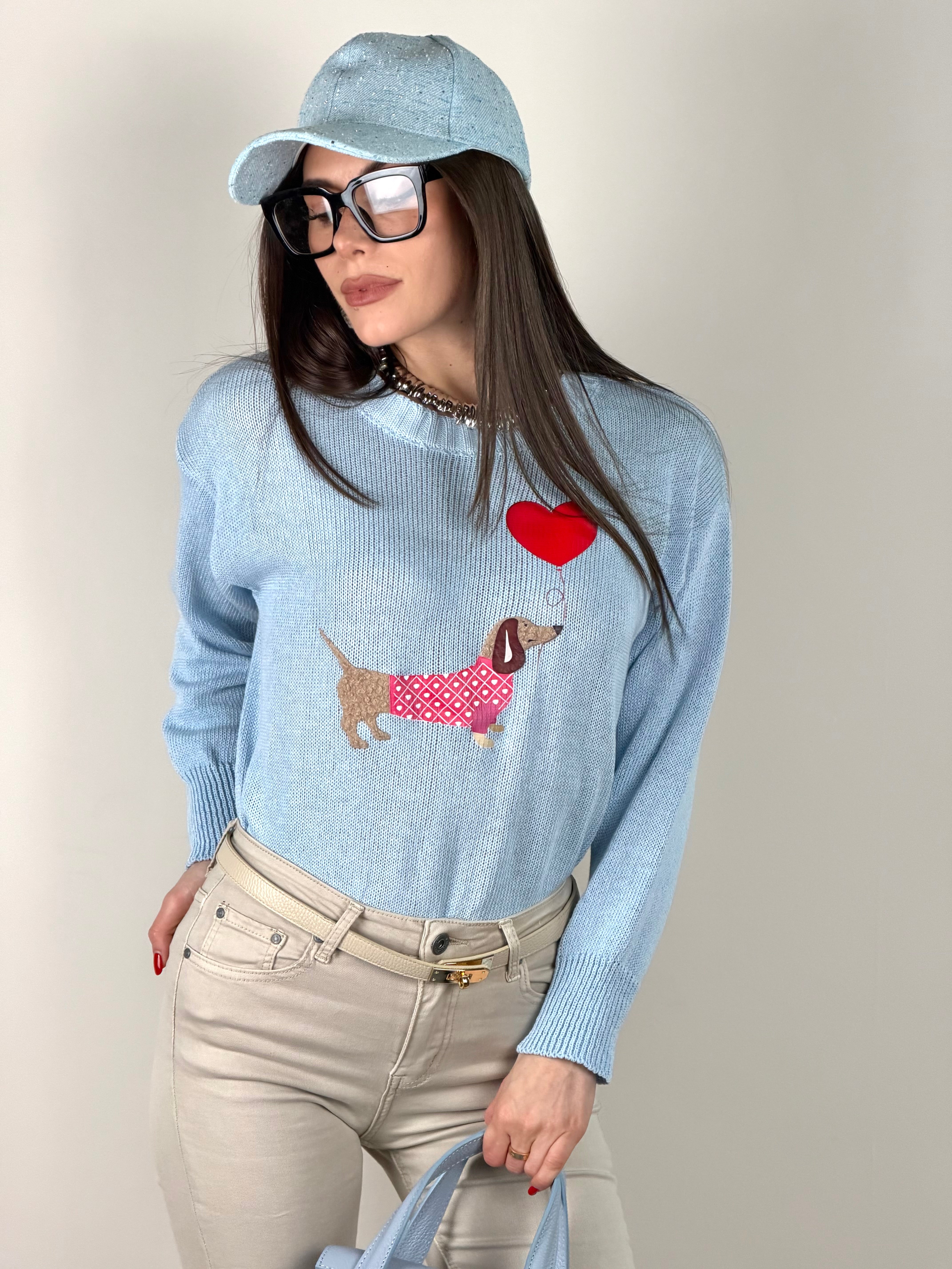 Maglia doggy celeste