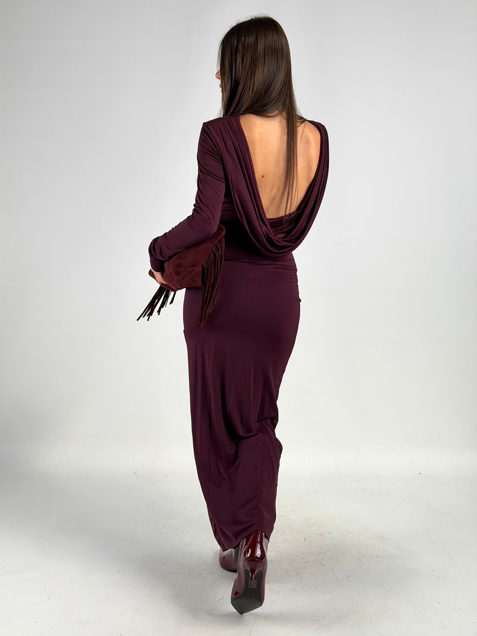 Abito scollo schiena bordeuax Napoli