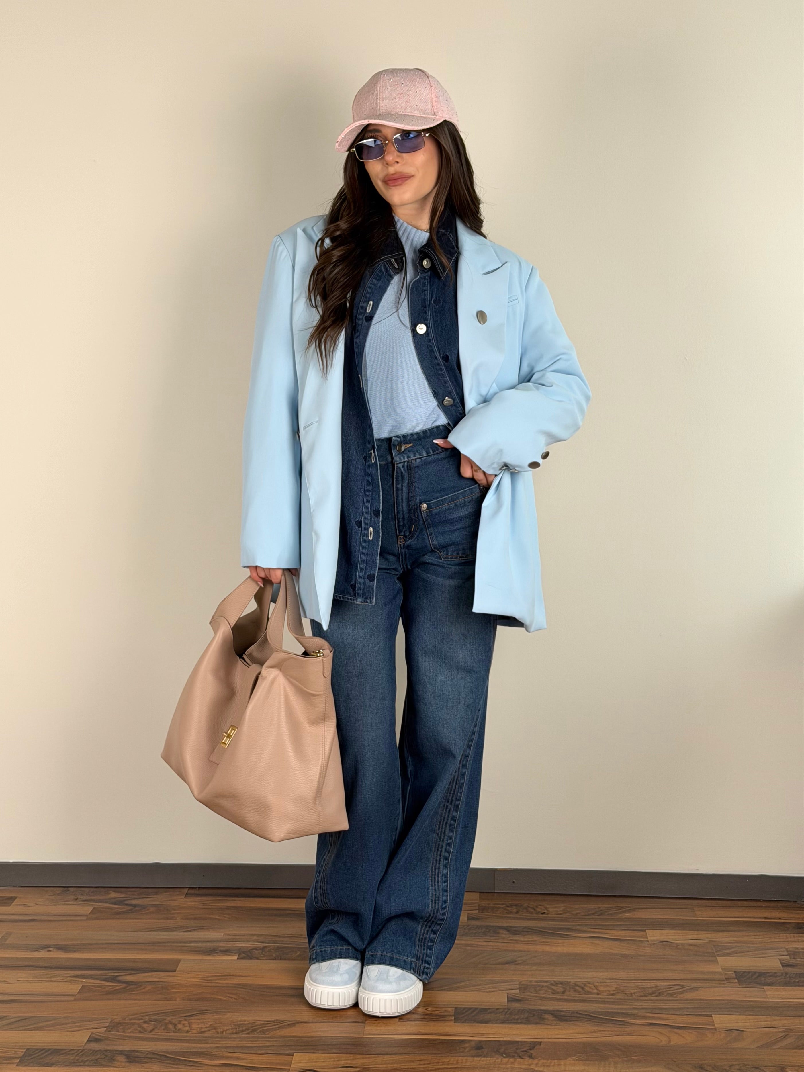 Giacca Marien celeste