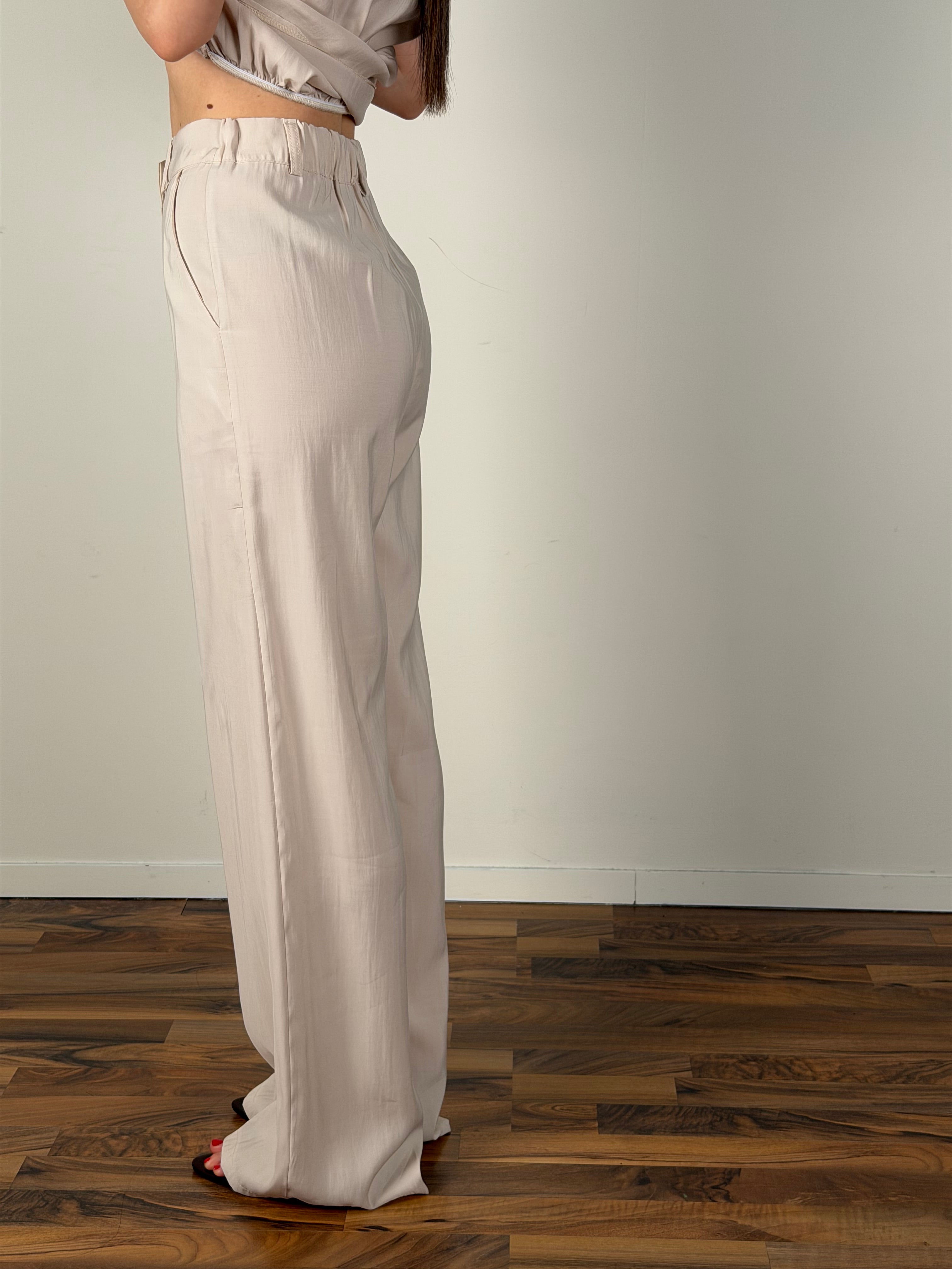Completo fiocco maculato beige