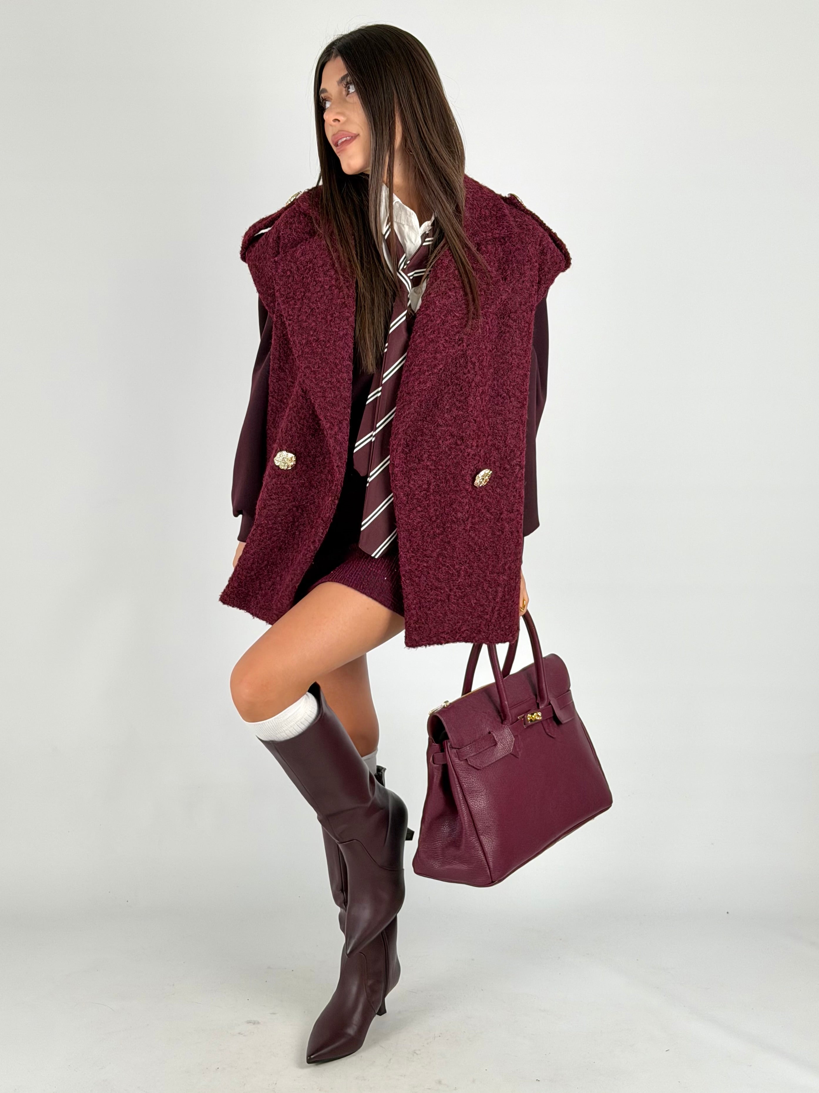 Smanicato gioiello bordeaux