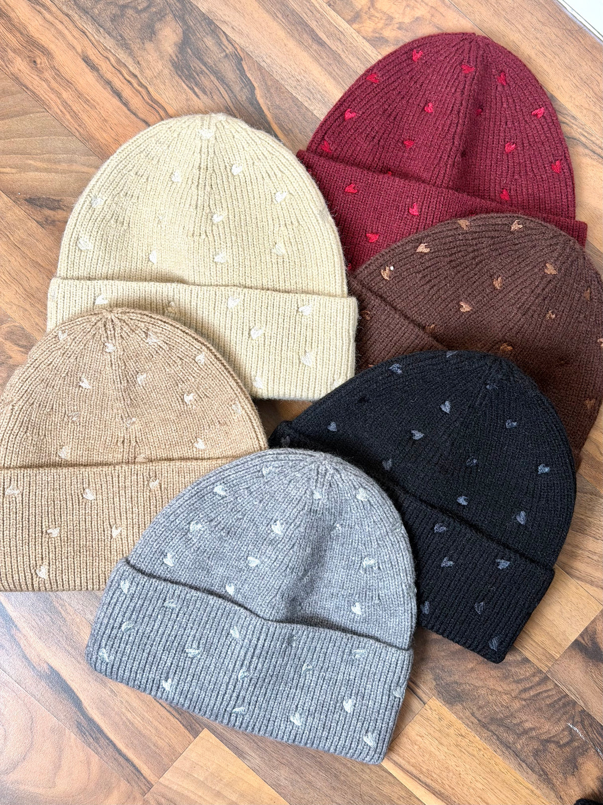 Cappello cuori - 6 colori