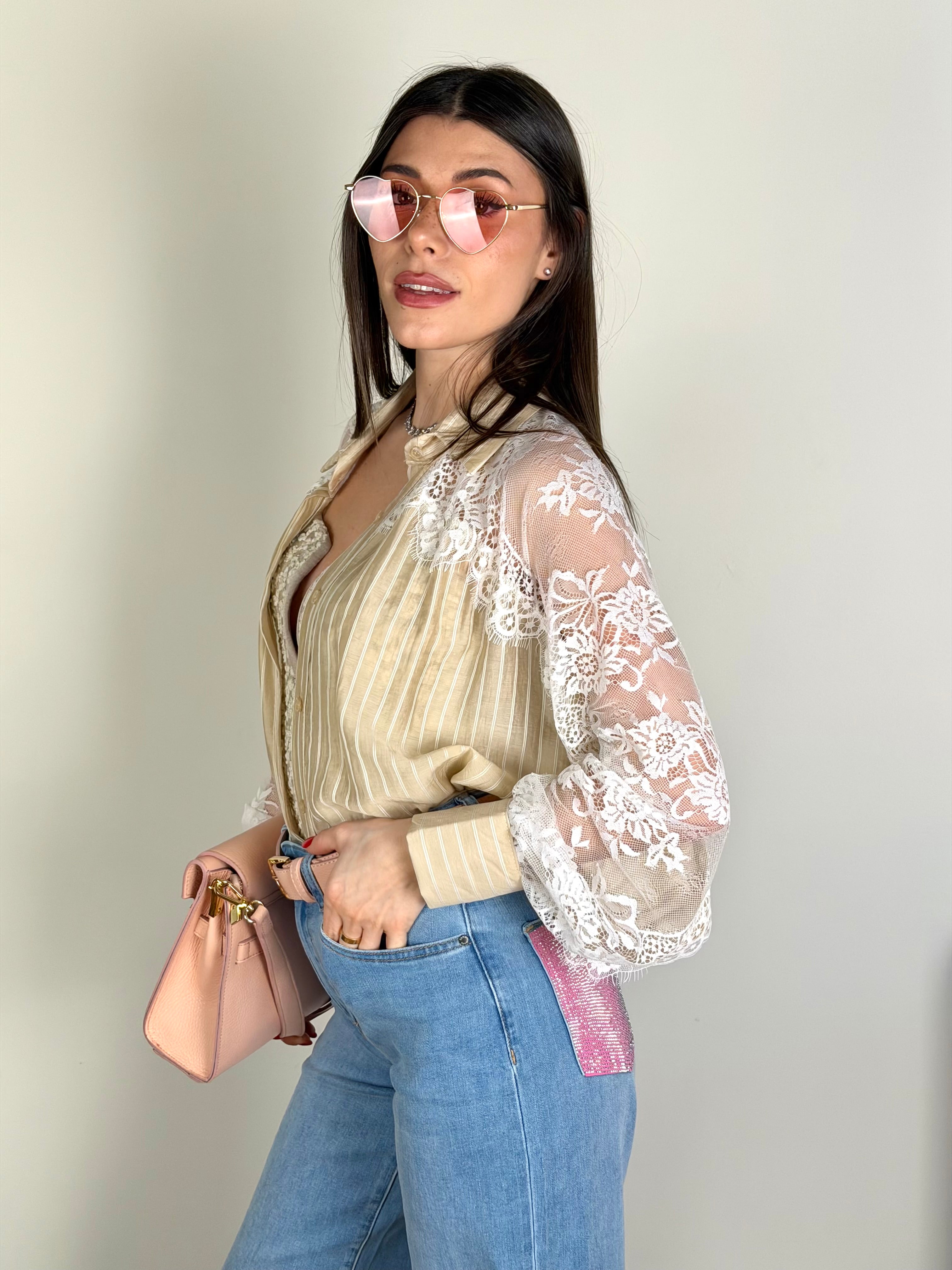 Camicia Baby-doll beige