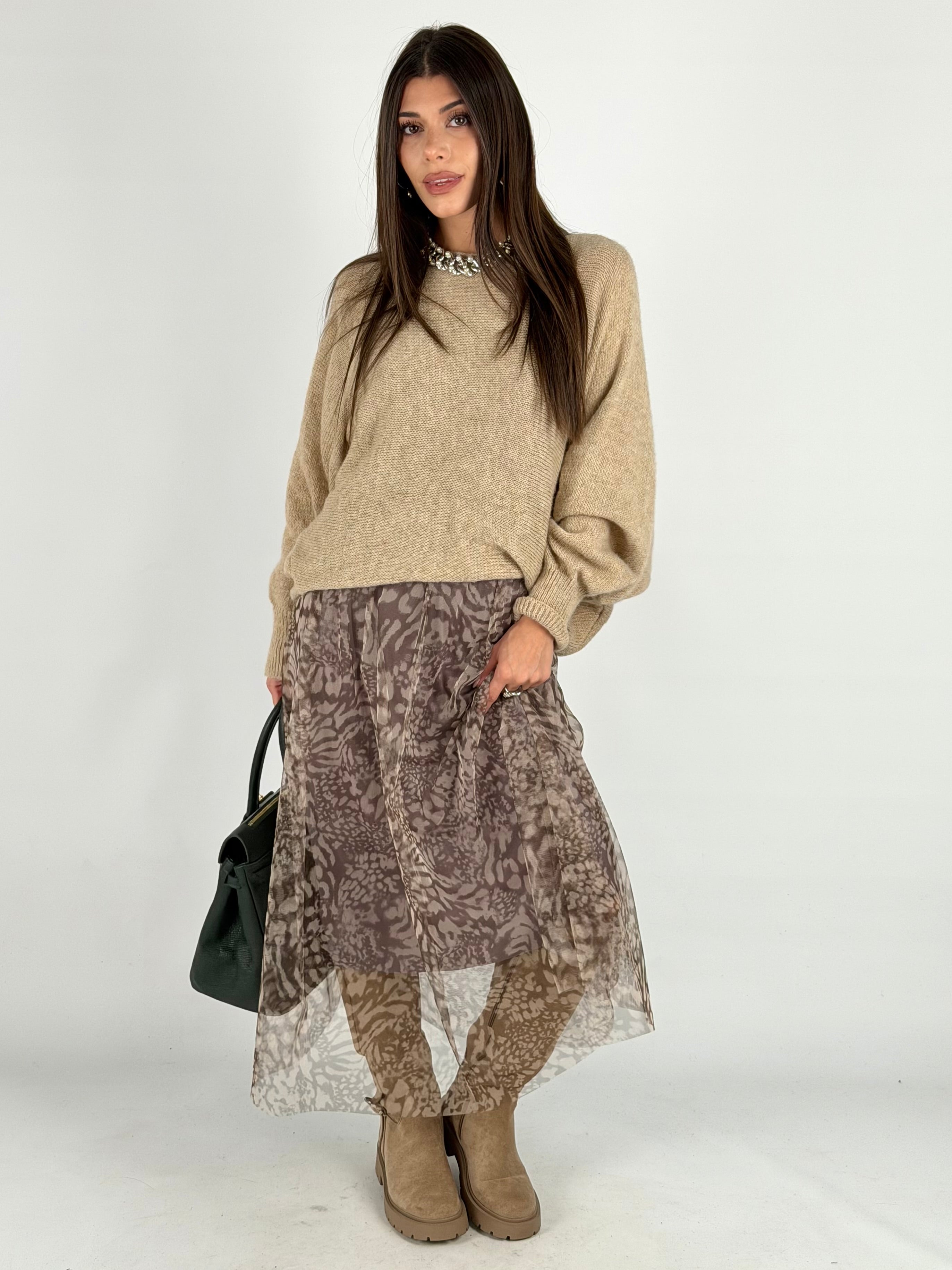 Abito + maglione Carly beige