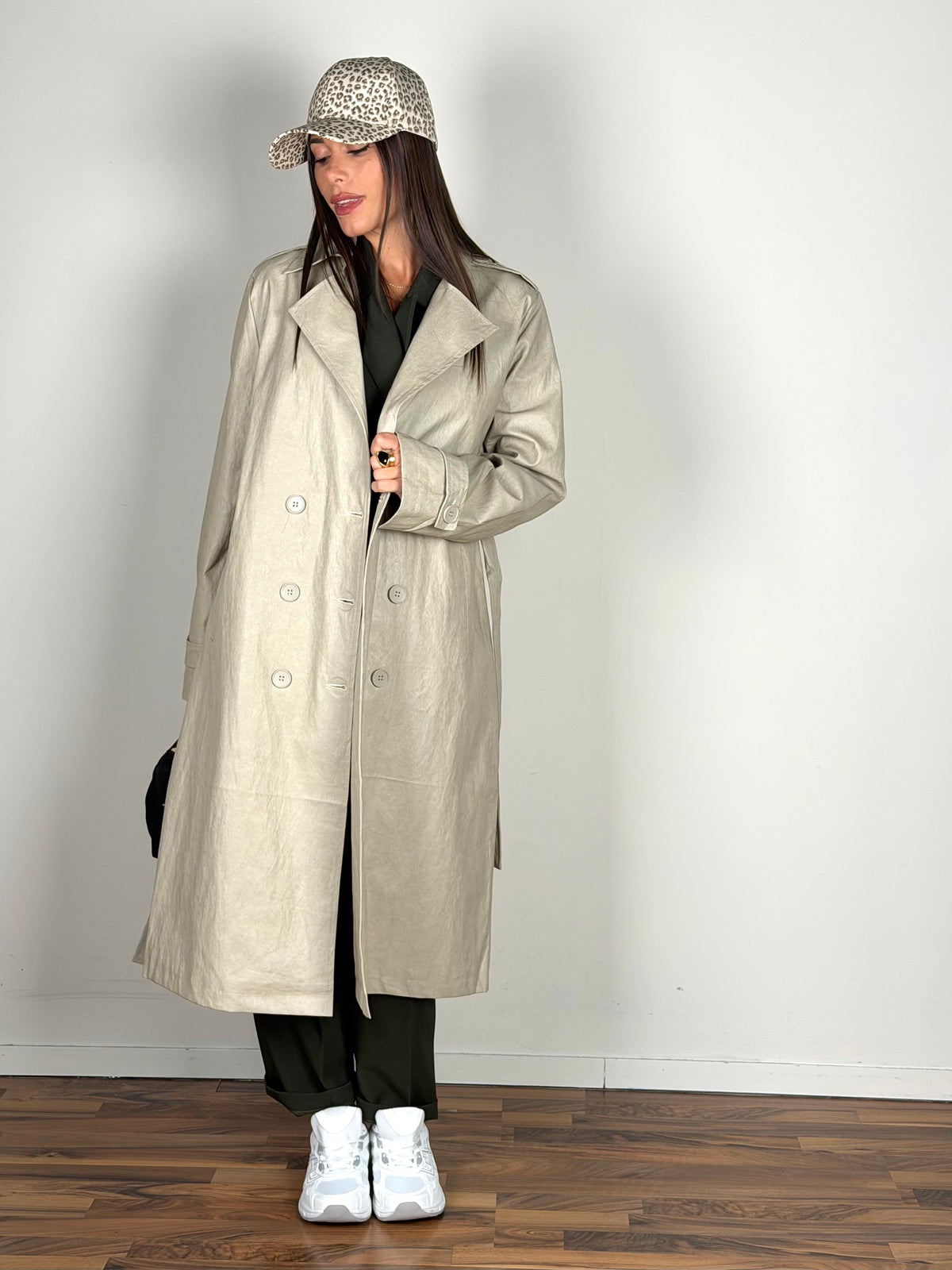Trench ecopelle beige