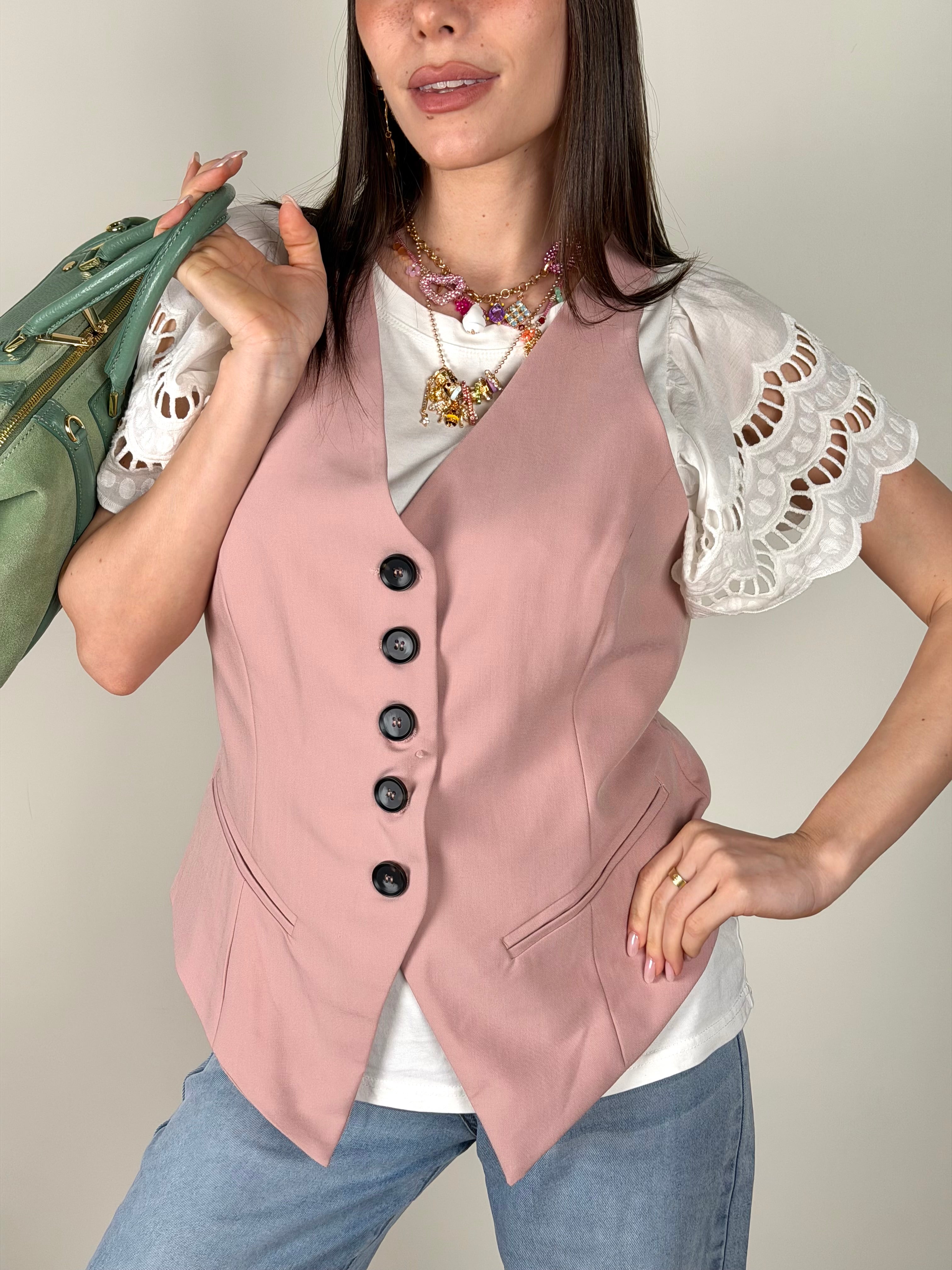 Gilet Andrea rosa