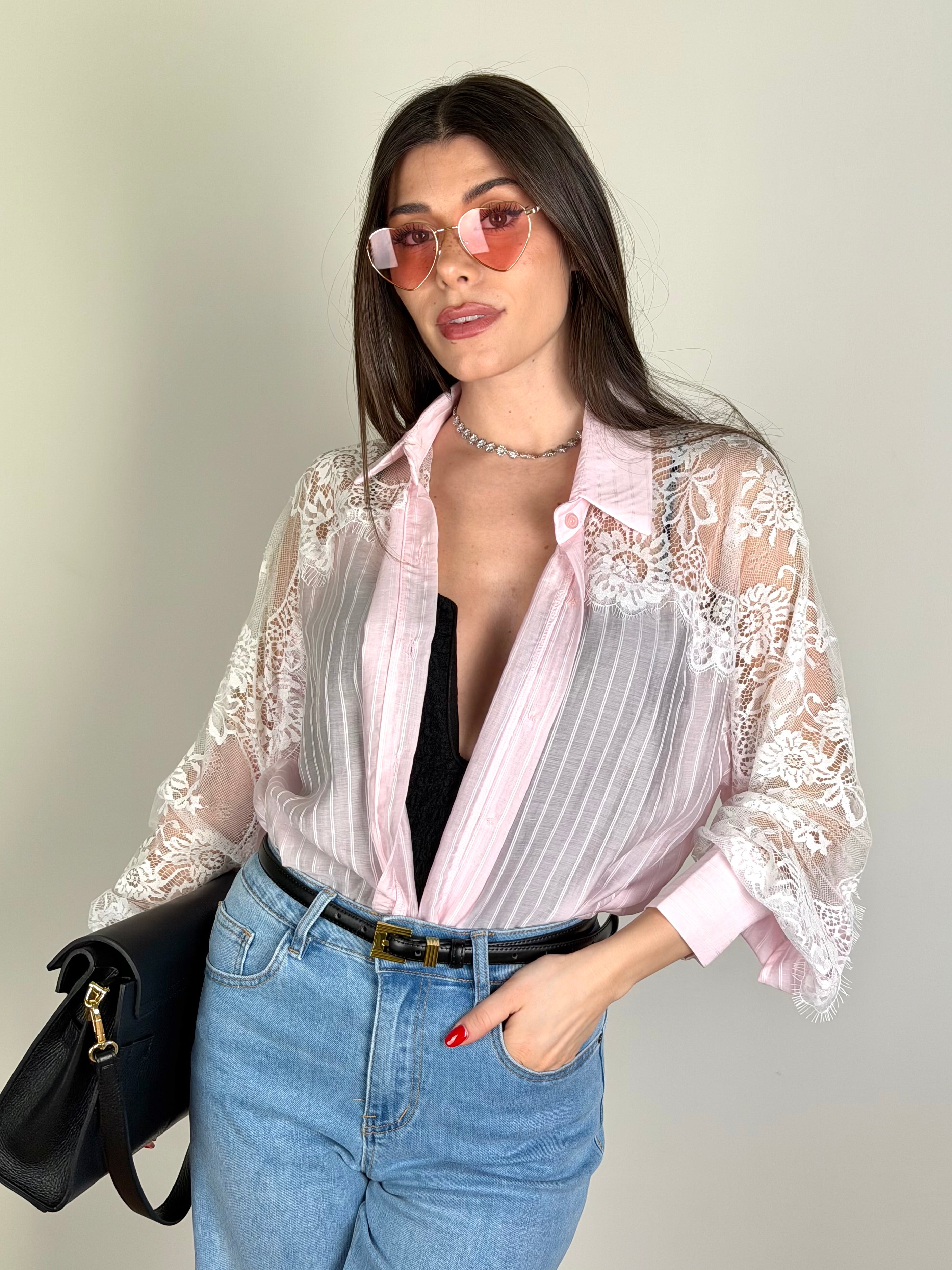 Camicia Baby-doll rosa