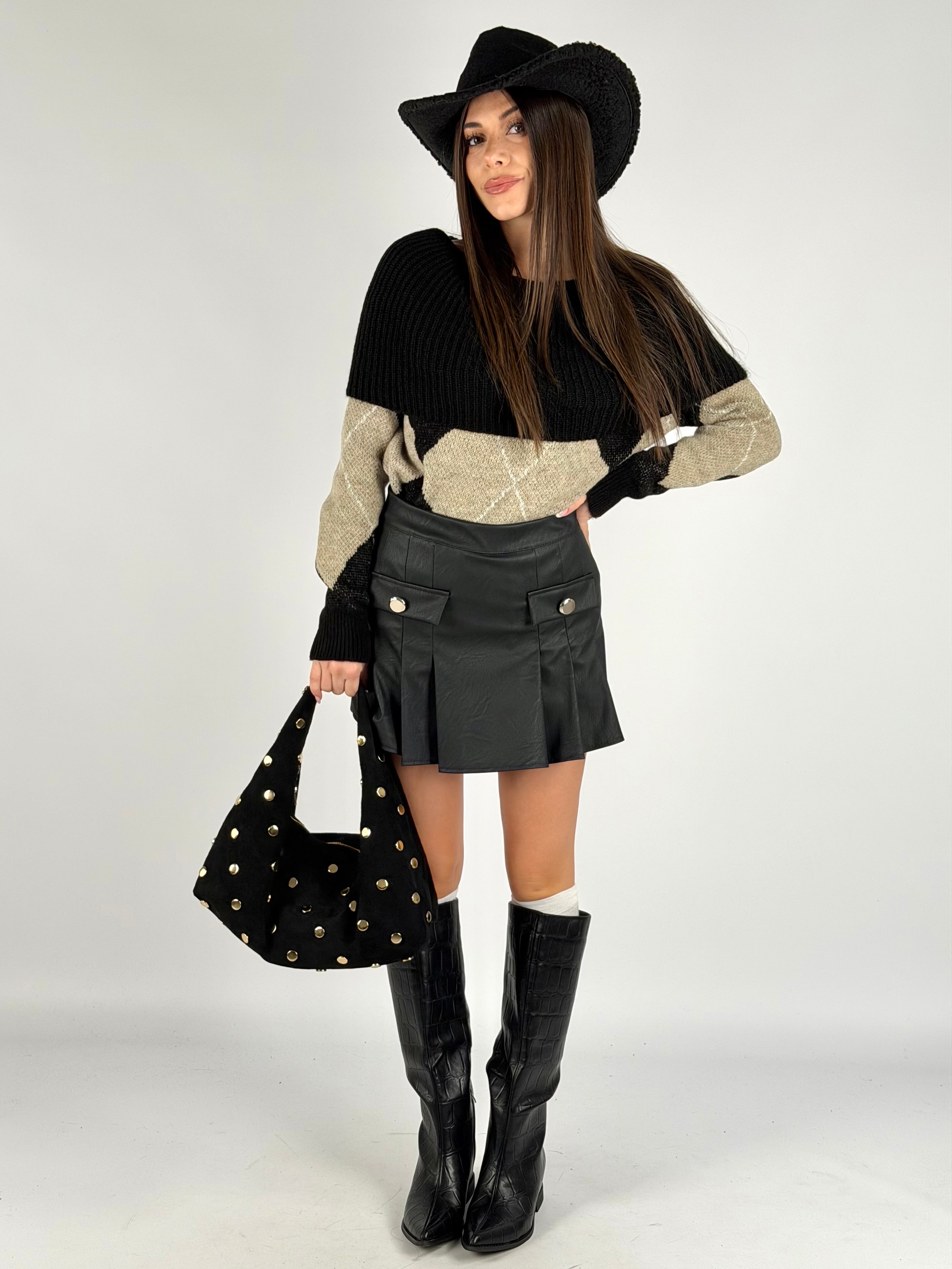 Panta gonna Lara nero