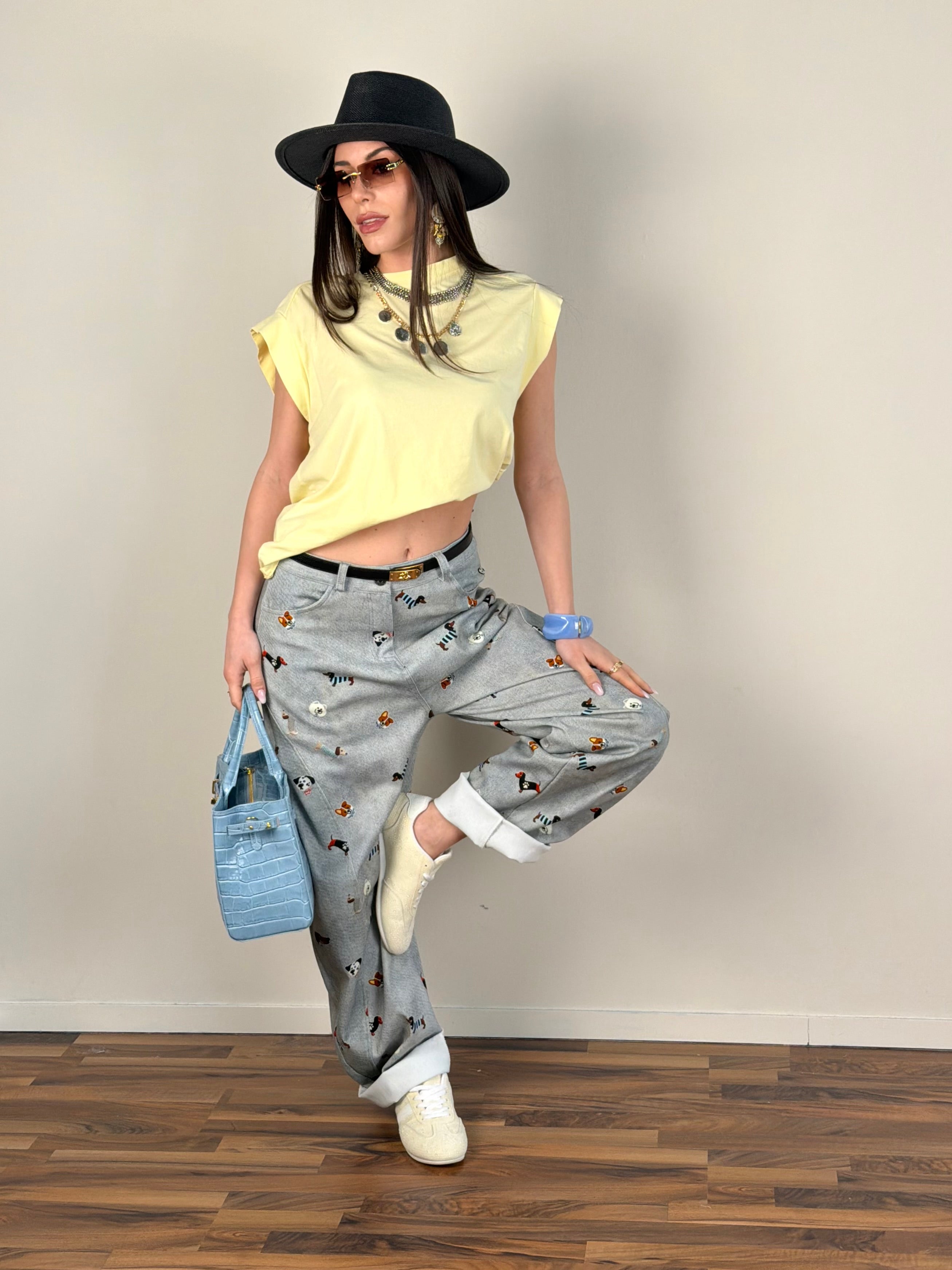 T-shirt Monica gialla