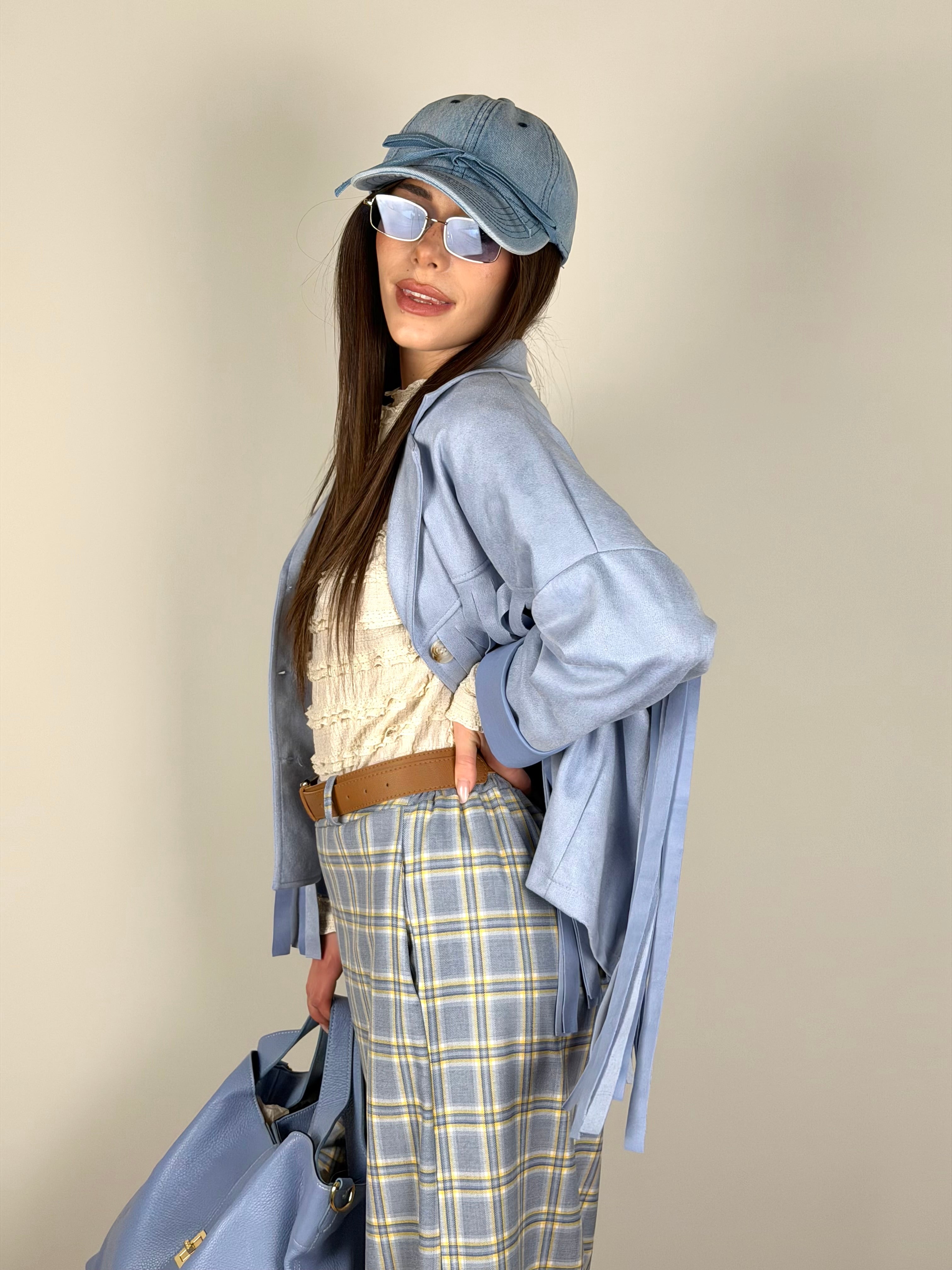 Giacca Texas celeste