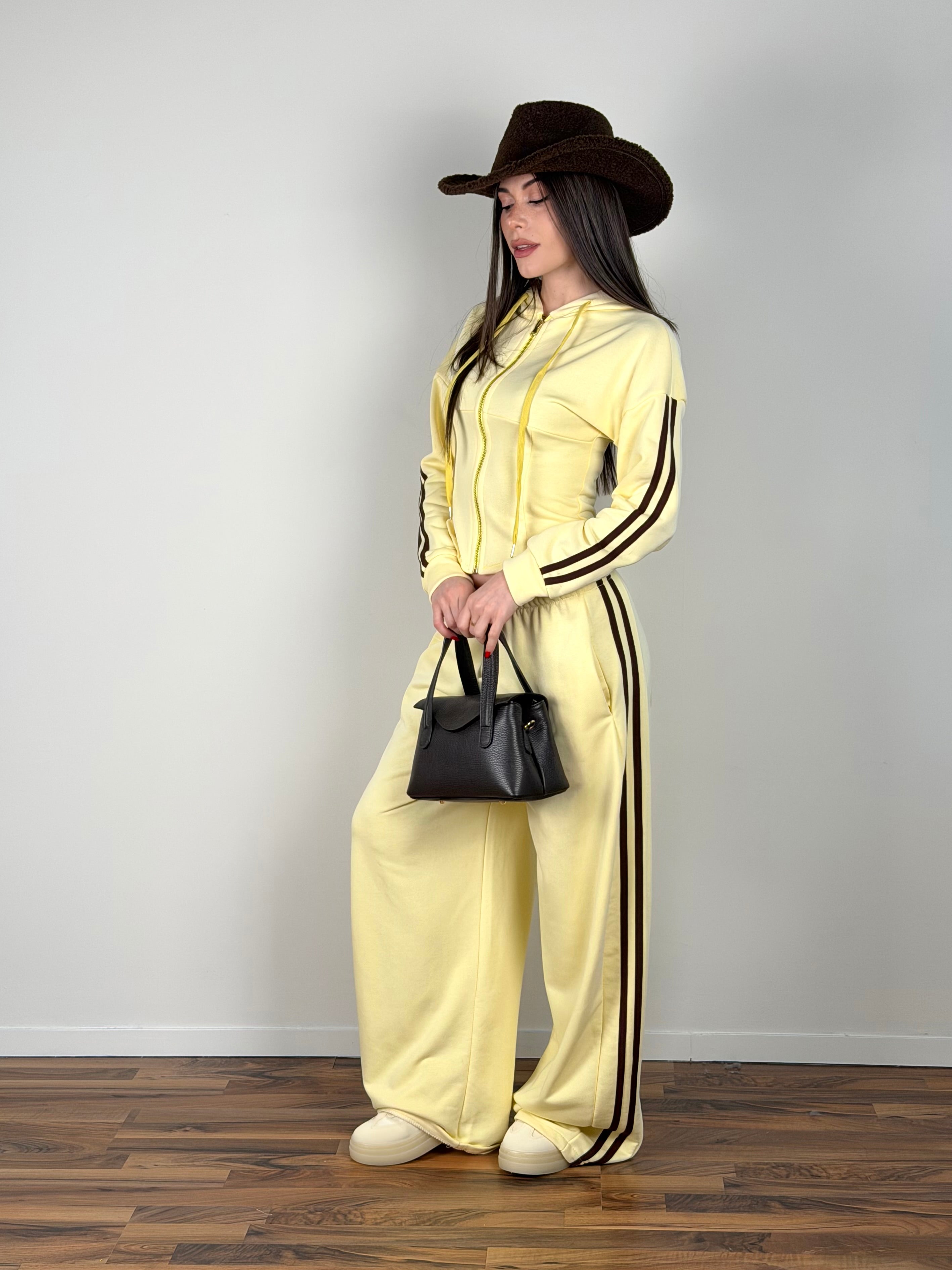 Pantalone tuta iconic gialla