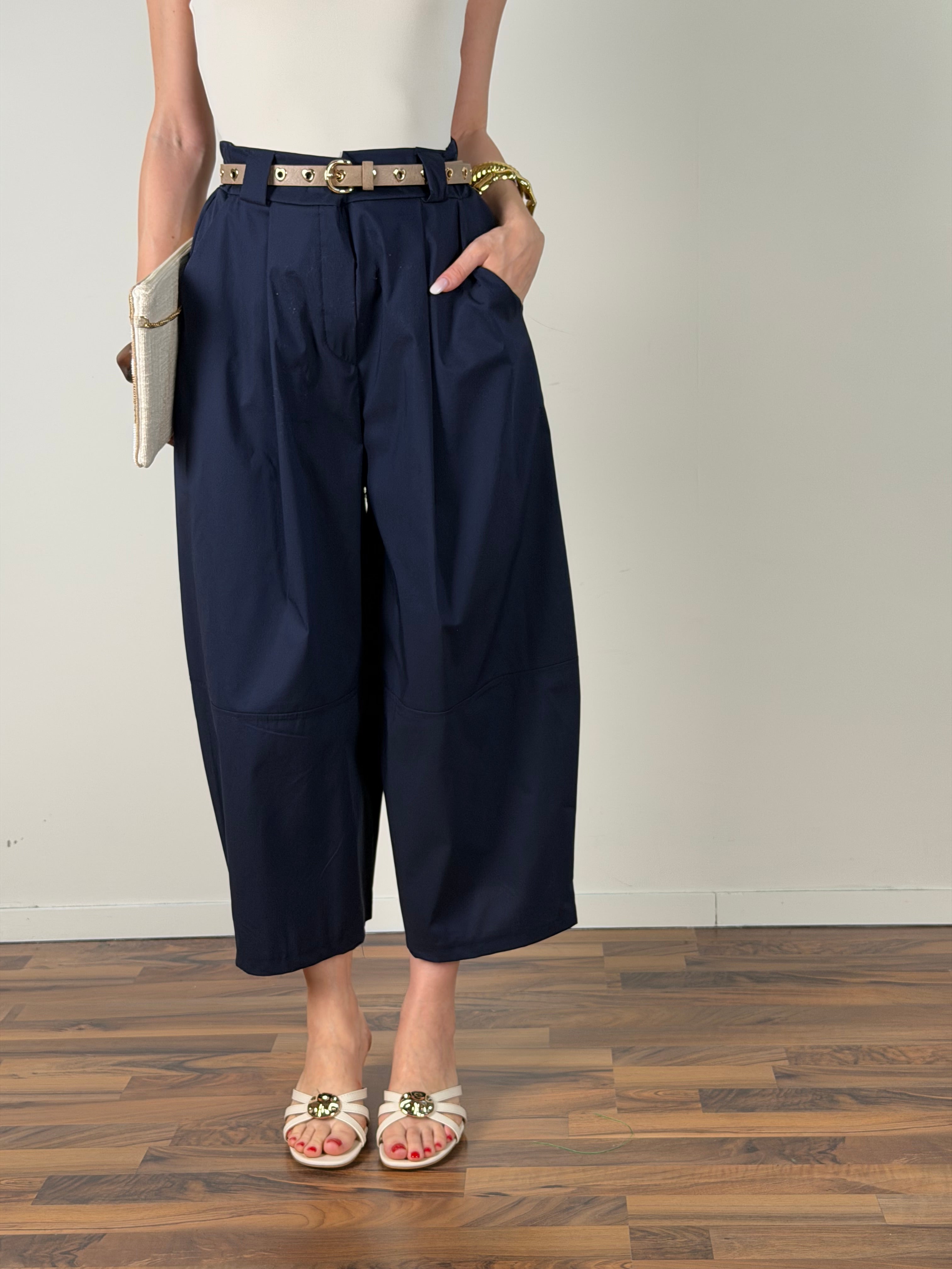 Pantalone Singapore blu