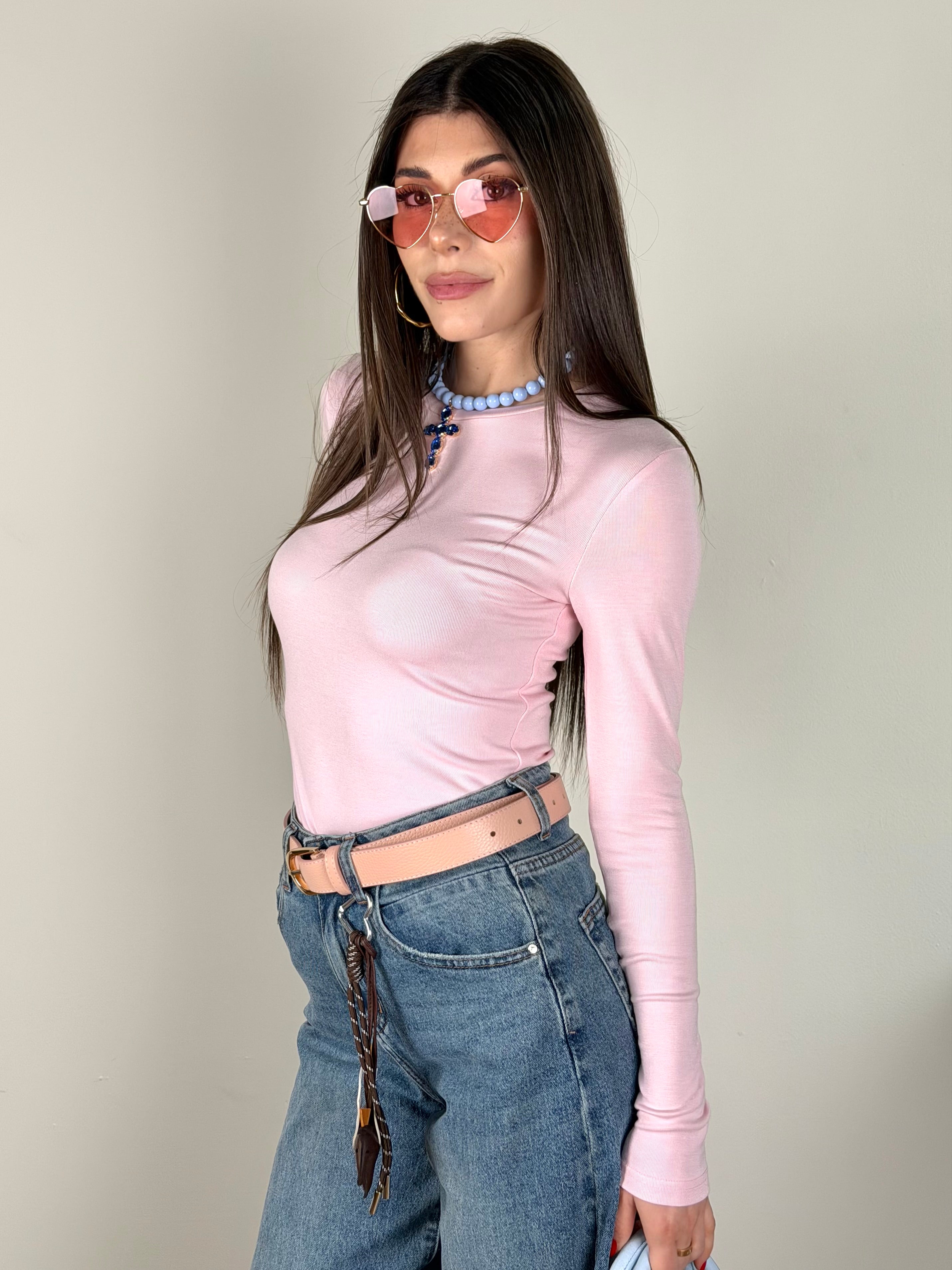 Maglia basic rosa