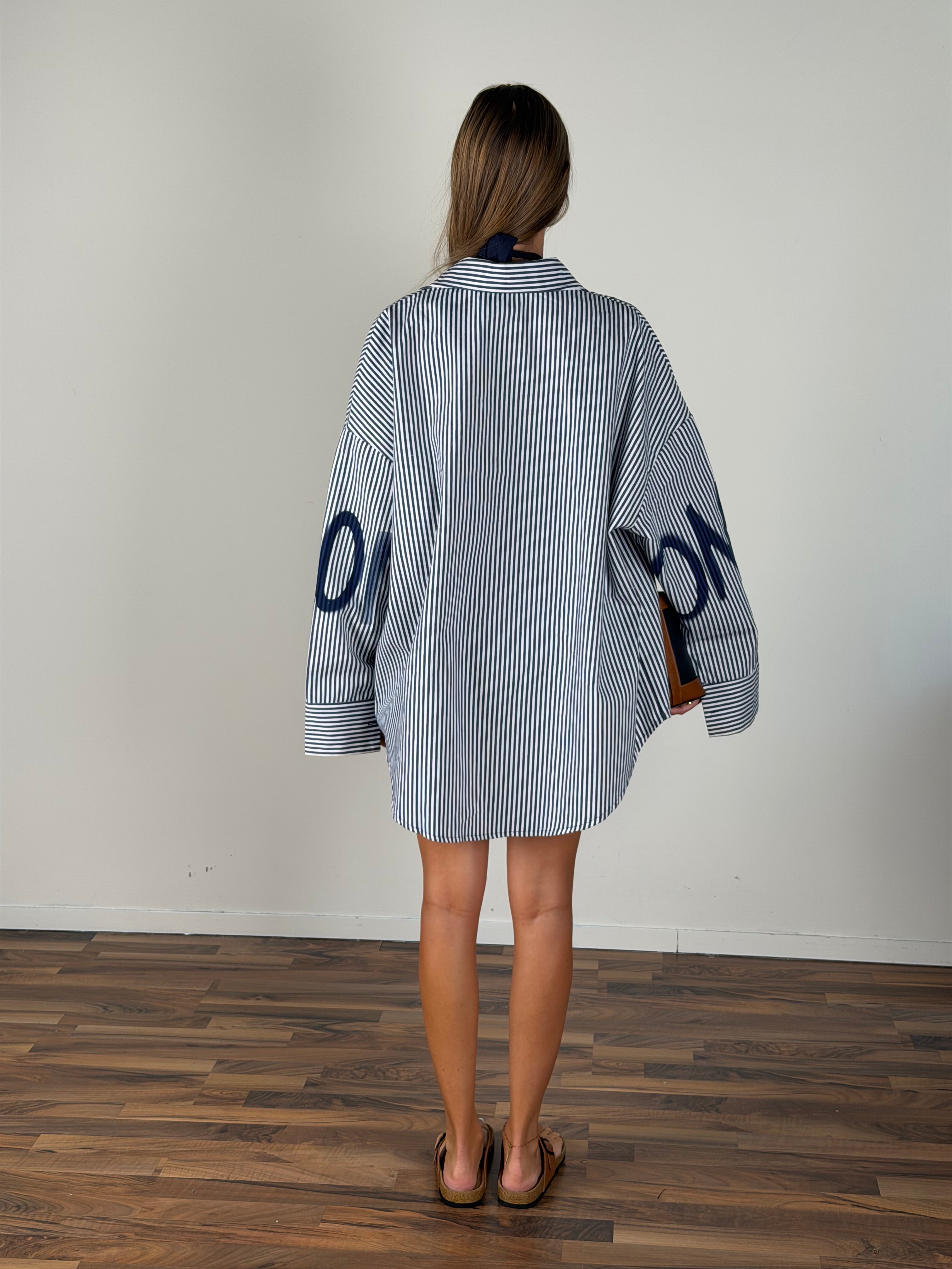 Camicia over Street blu