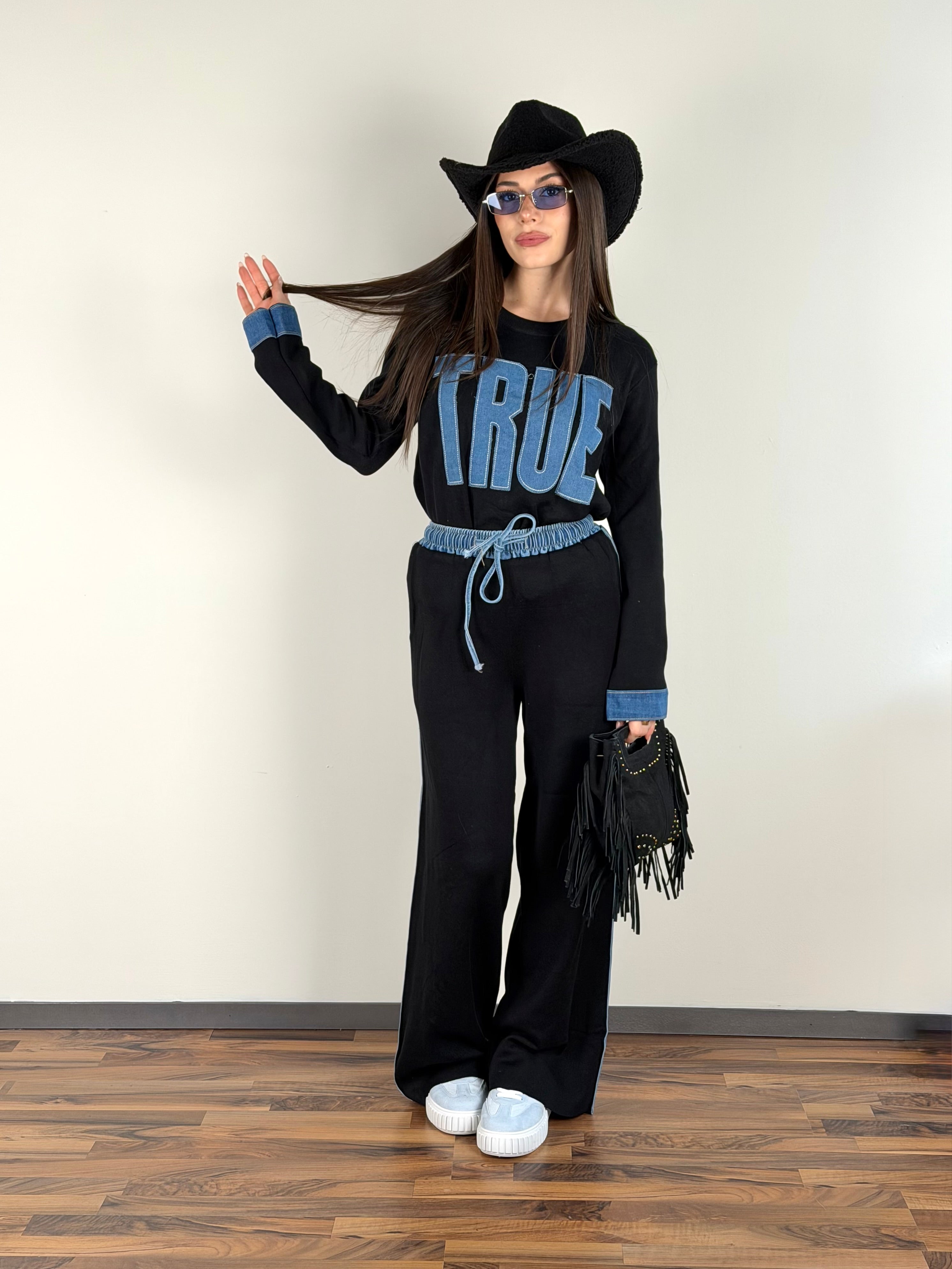 Tuta sportiva true nera