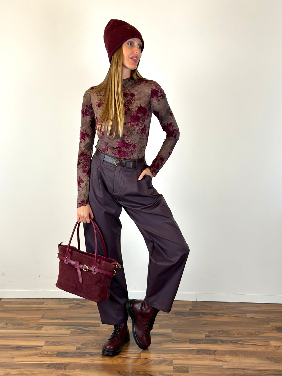 Pantalone James bordeaux