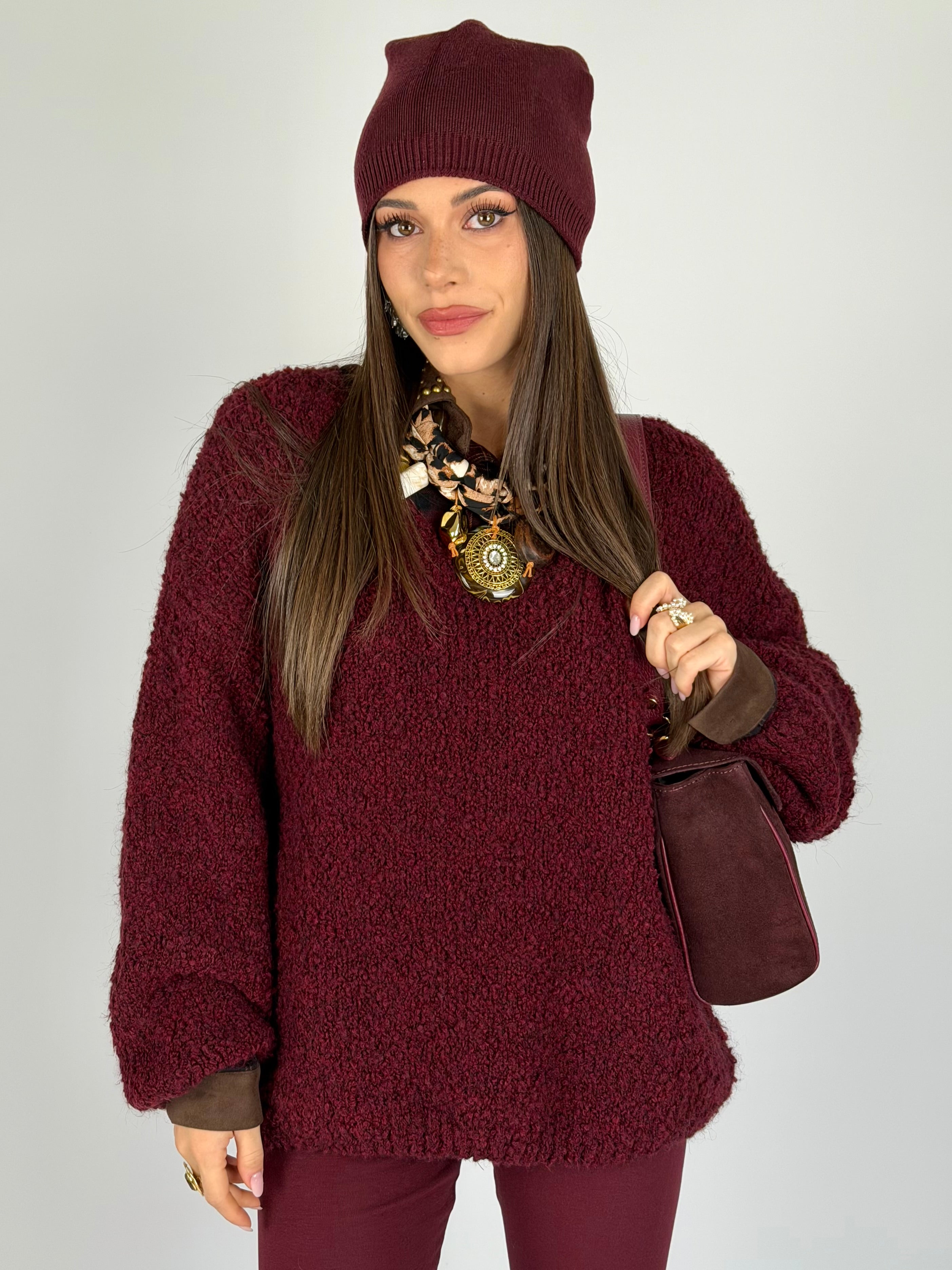 Maglione Winter bordeaux