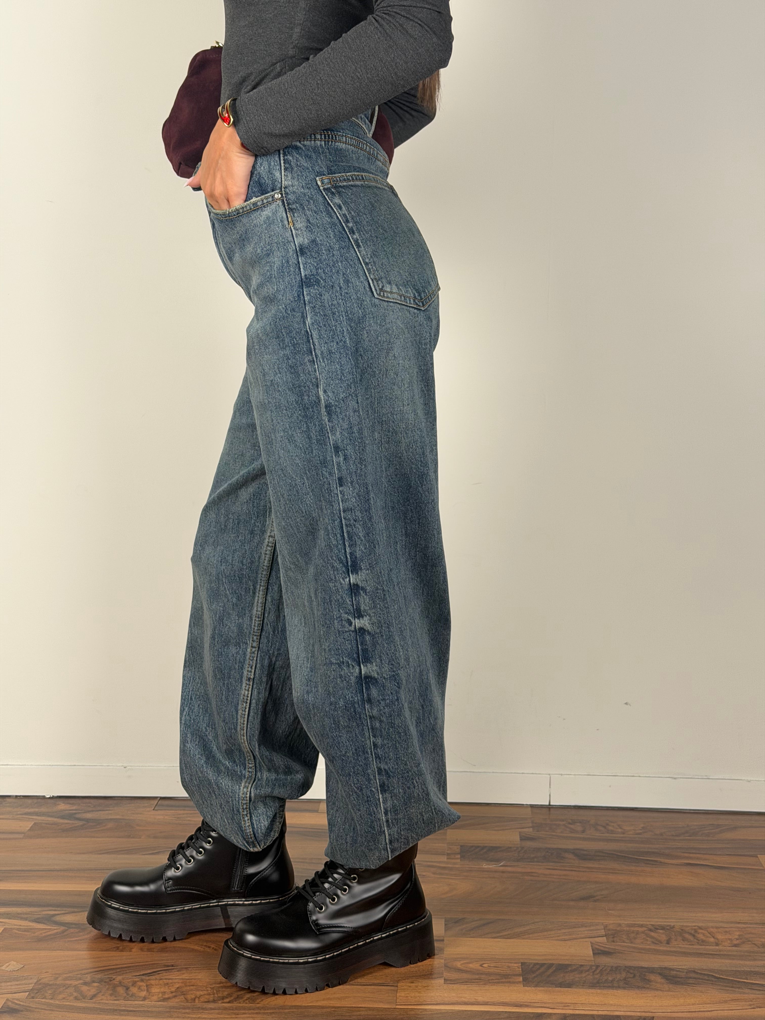 Jeans con risvolto