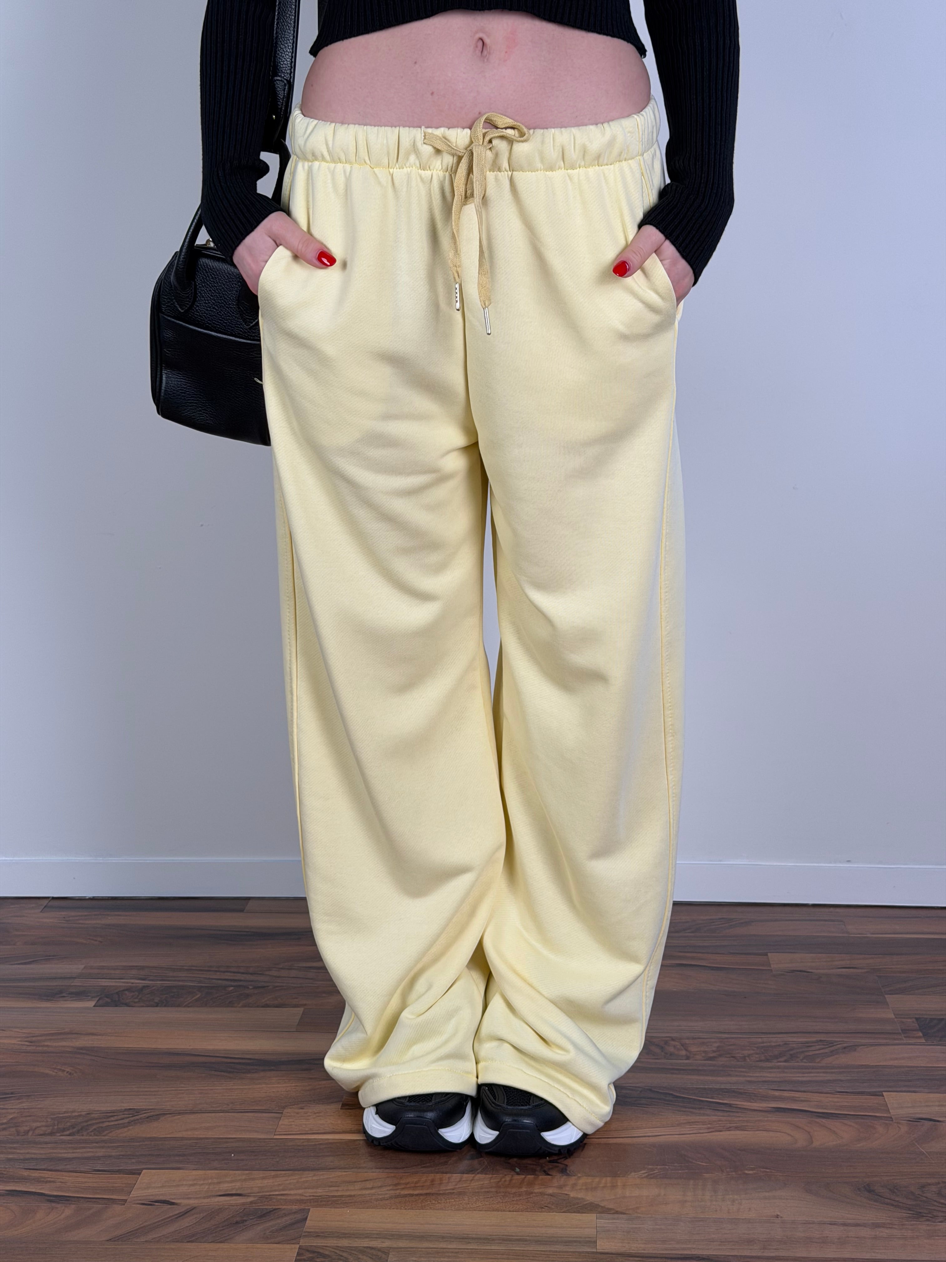 Pantalone tuta City giallo