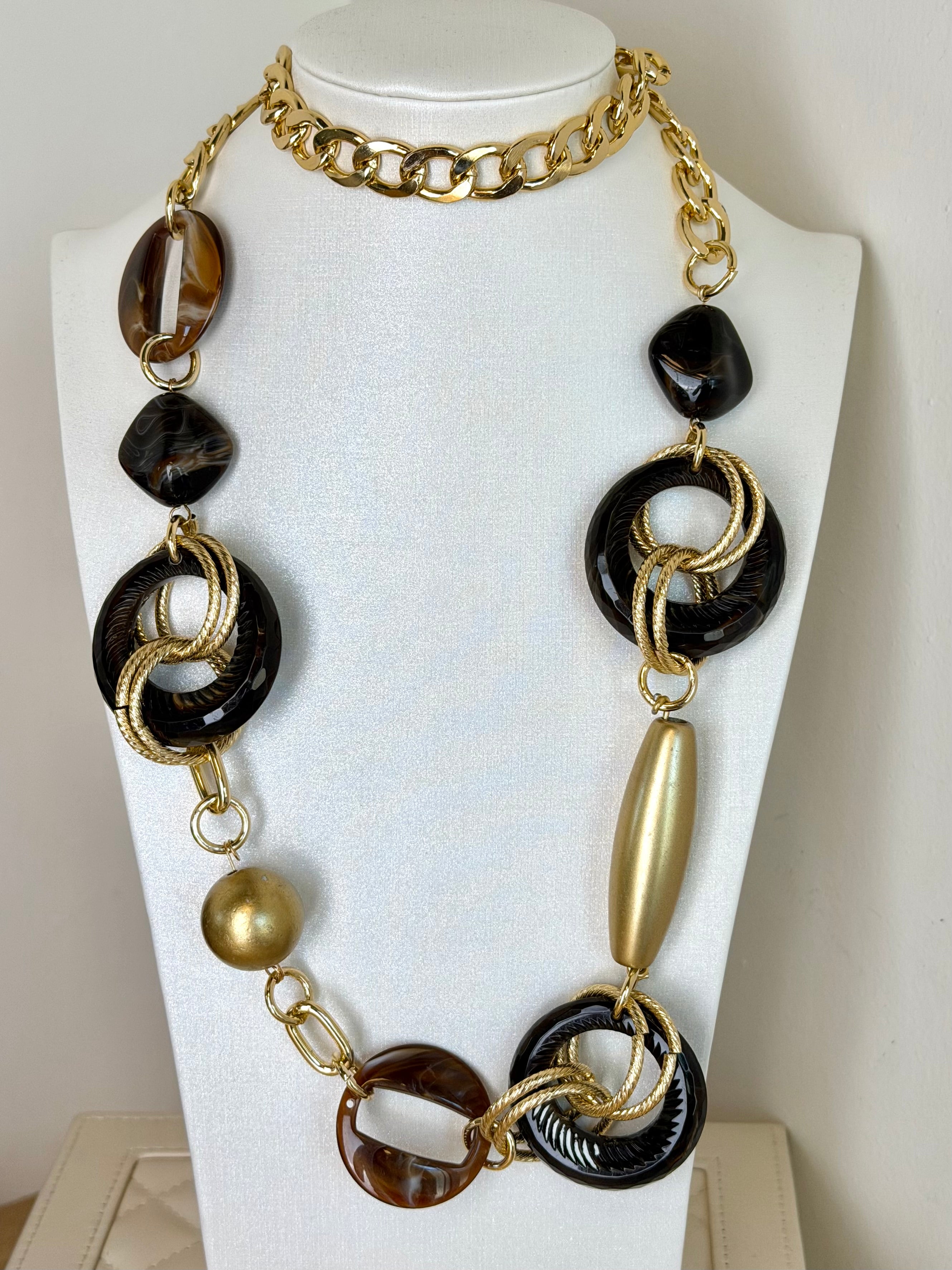 Collana maxi pietre - collezione champagne
