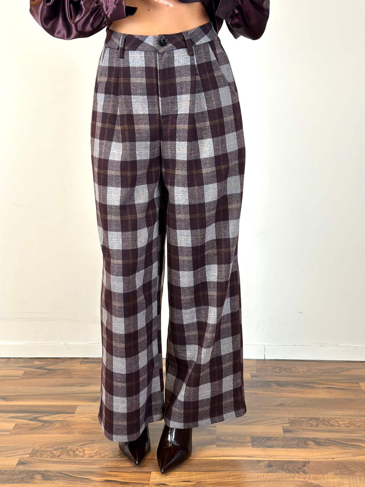 Pantalone Scozia bordeaux