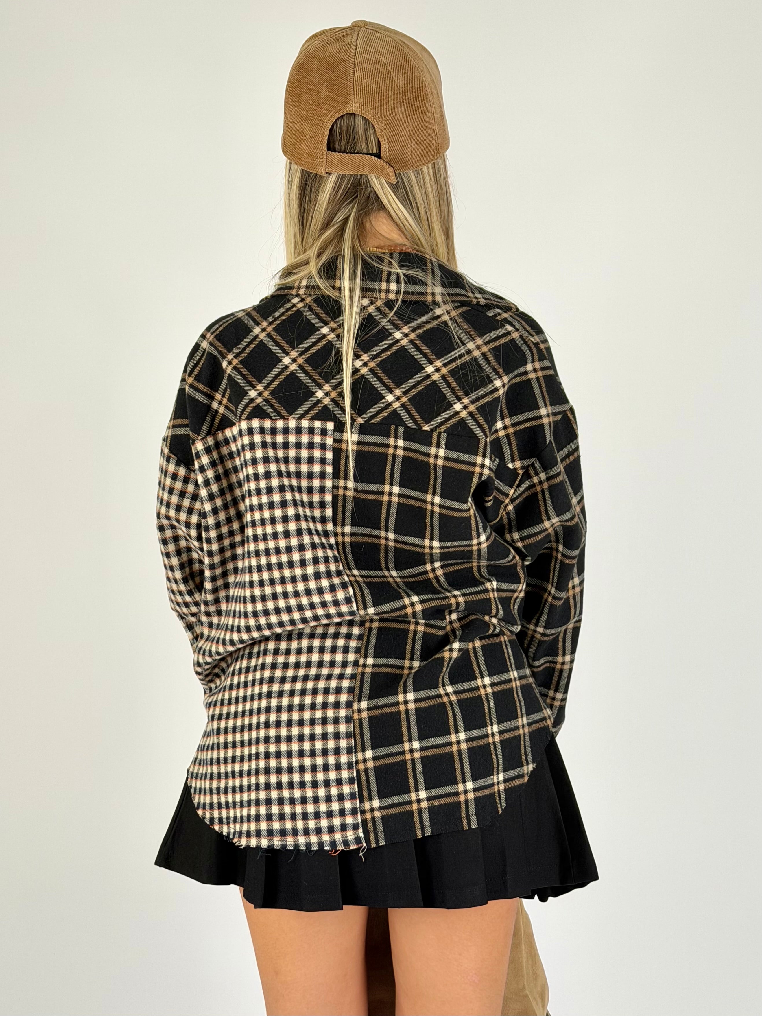 Camicia check Alessia nera