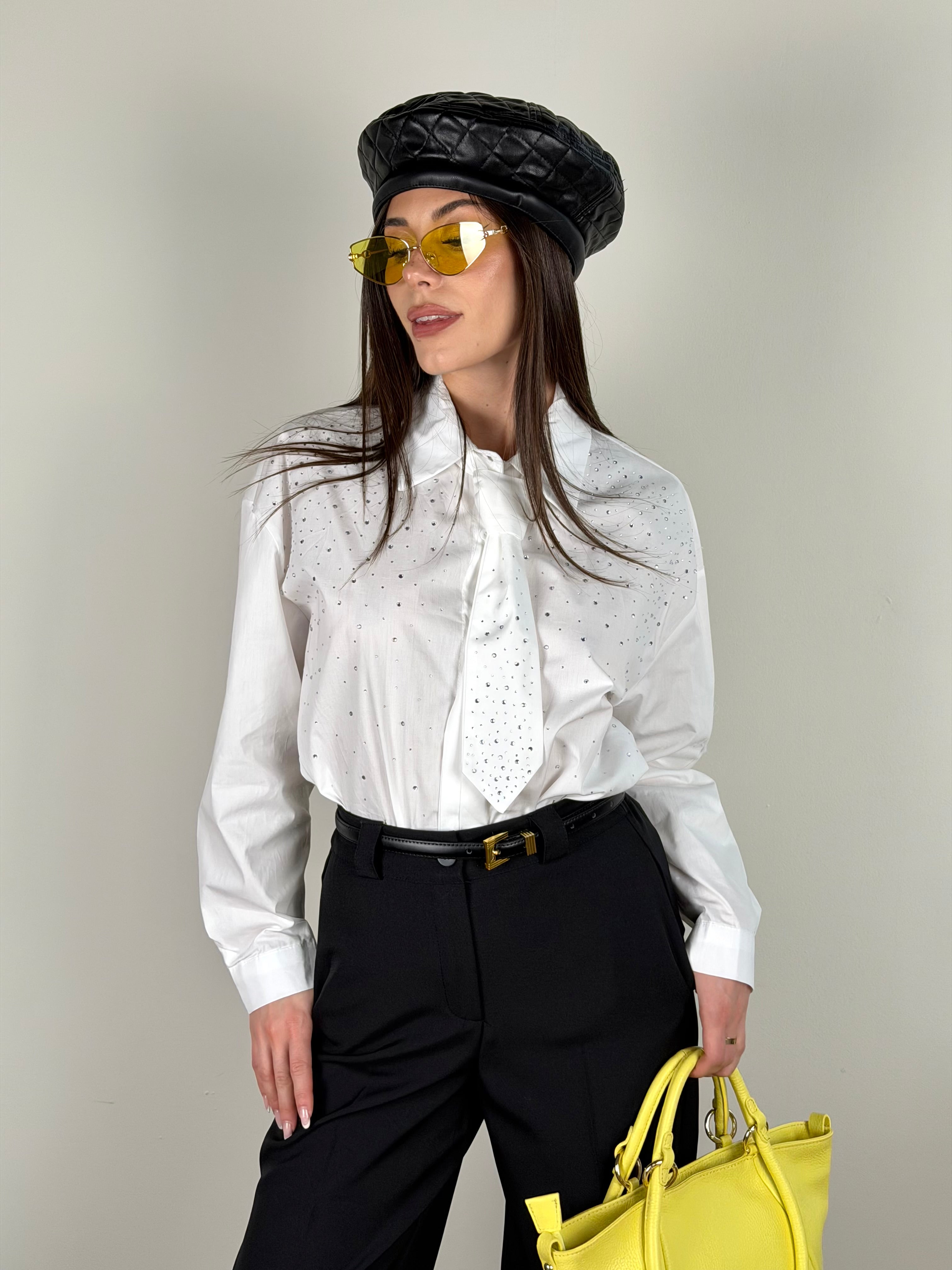 Camicia Simply cravatta bianca