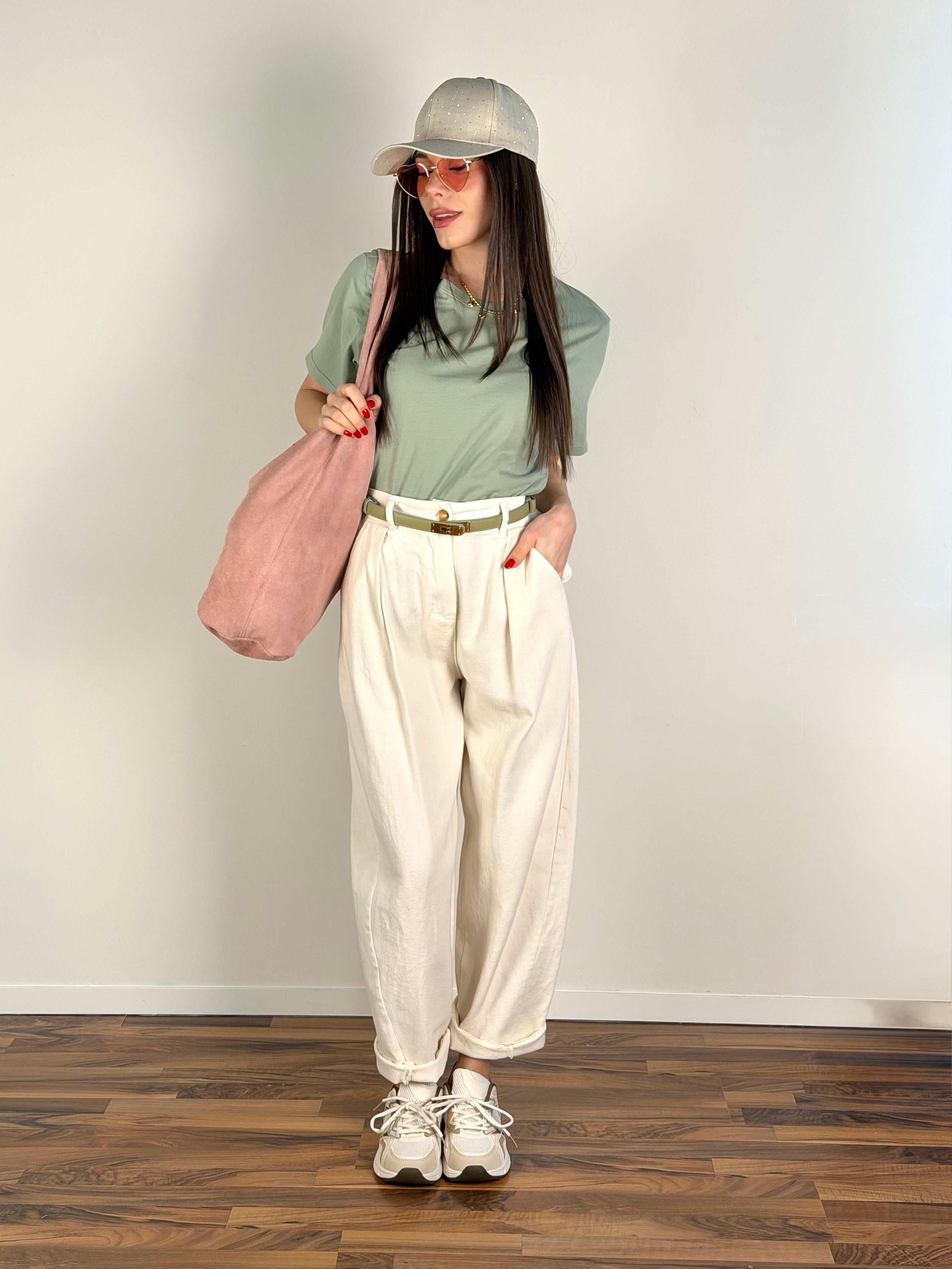 T-shirt monocolore verde