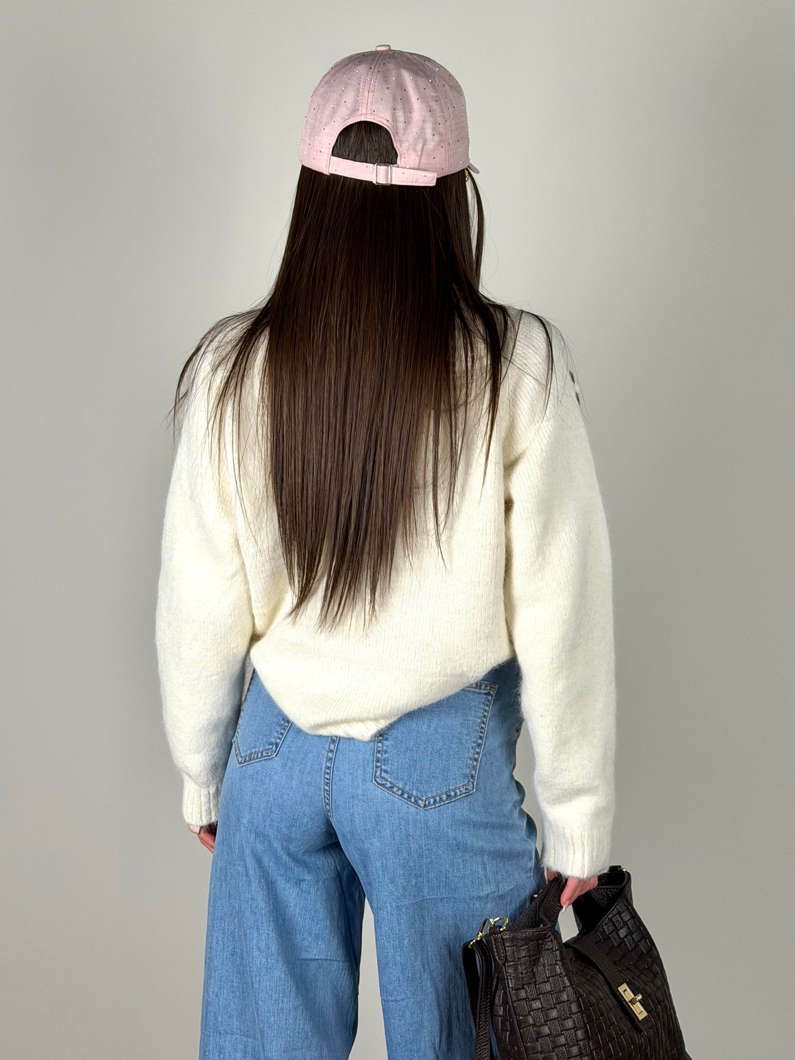 Maglia premium flowers beige