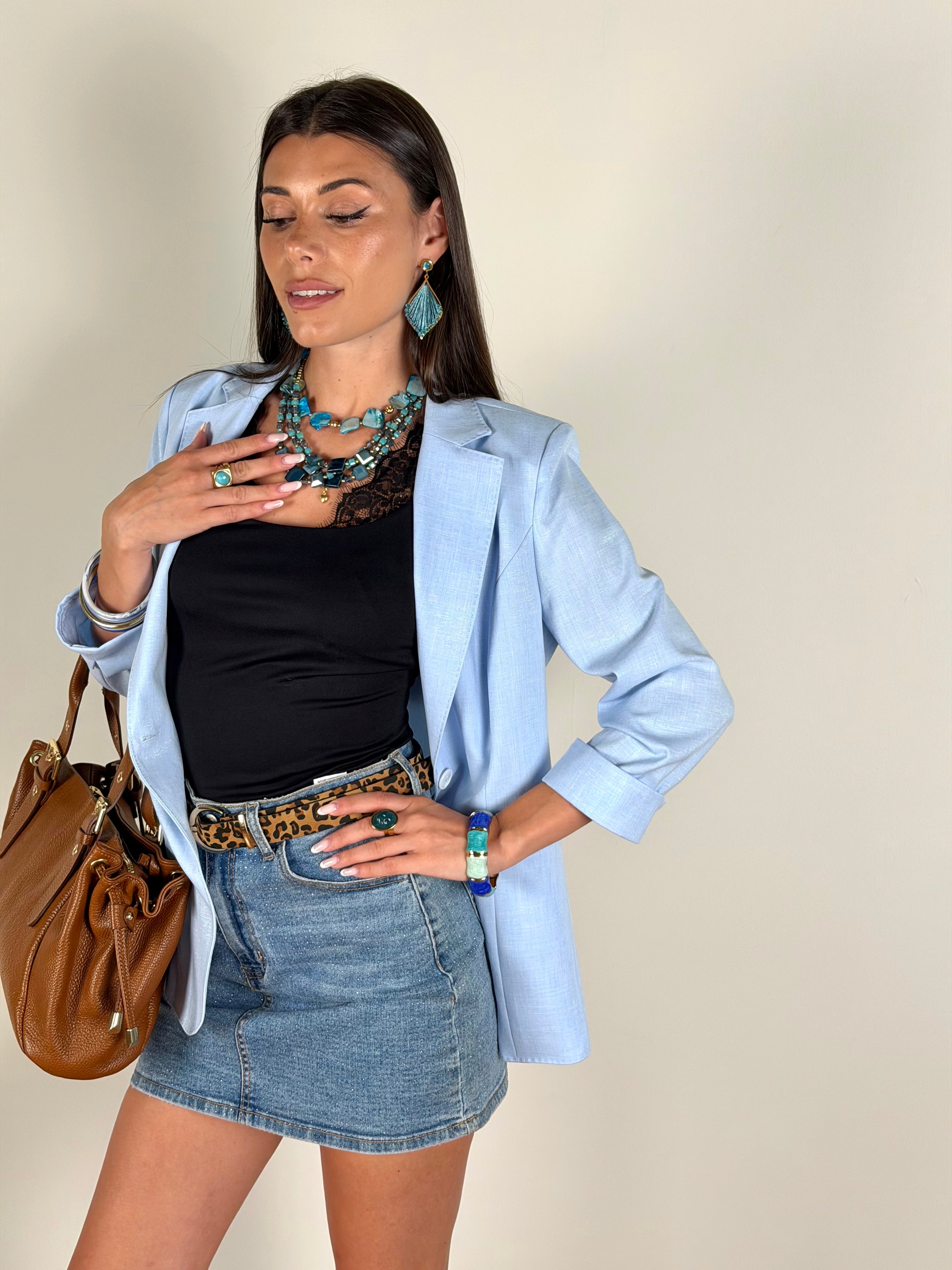 Giacca premium Cristallo celeste