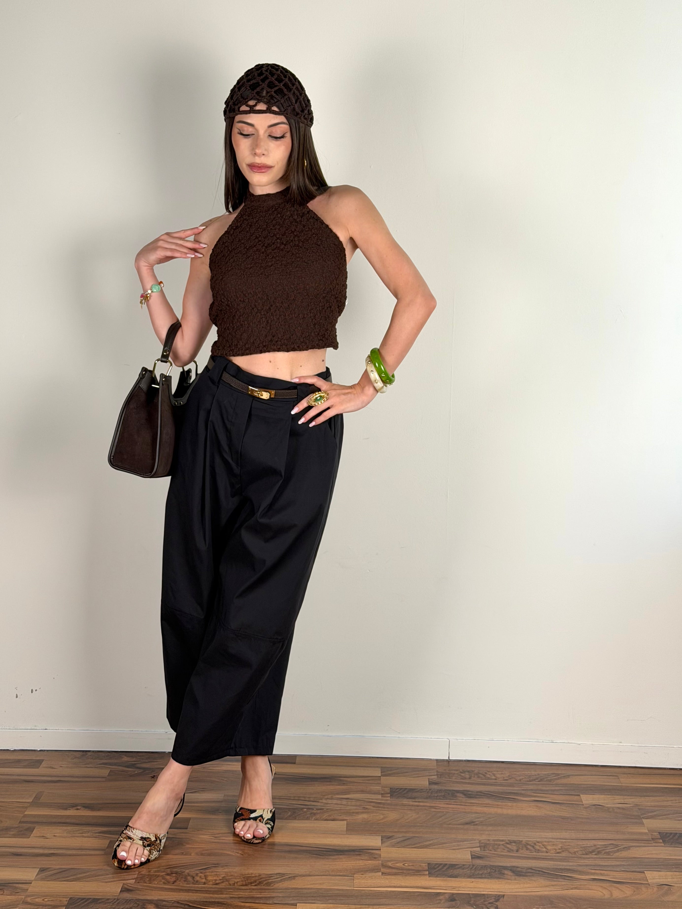Pantalone Singapore nero