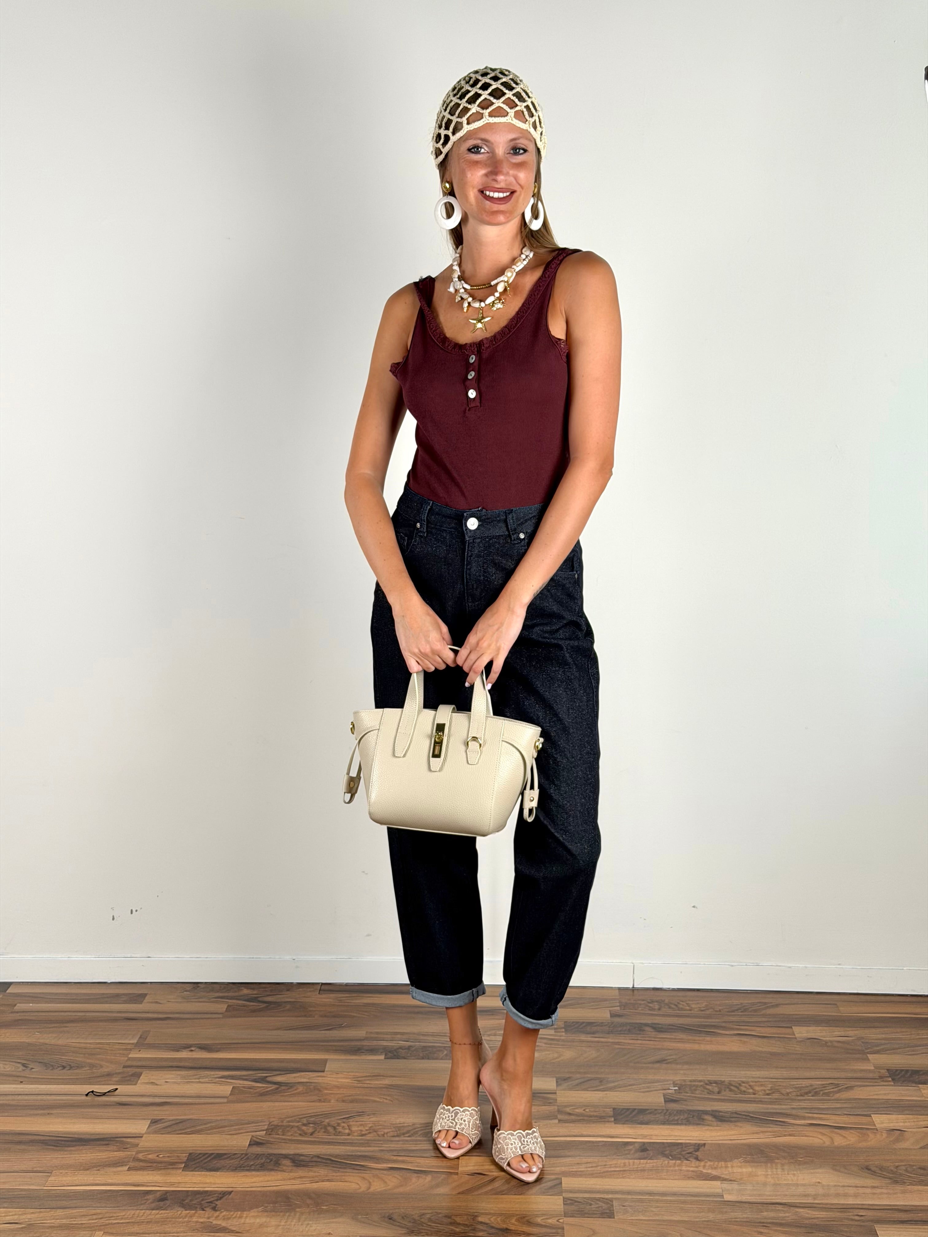 Top Coralline bordeaux