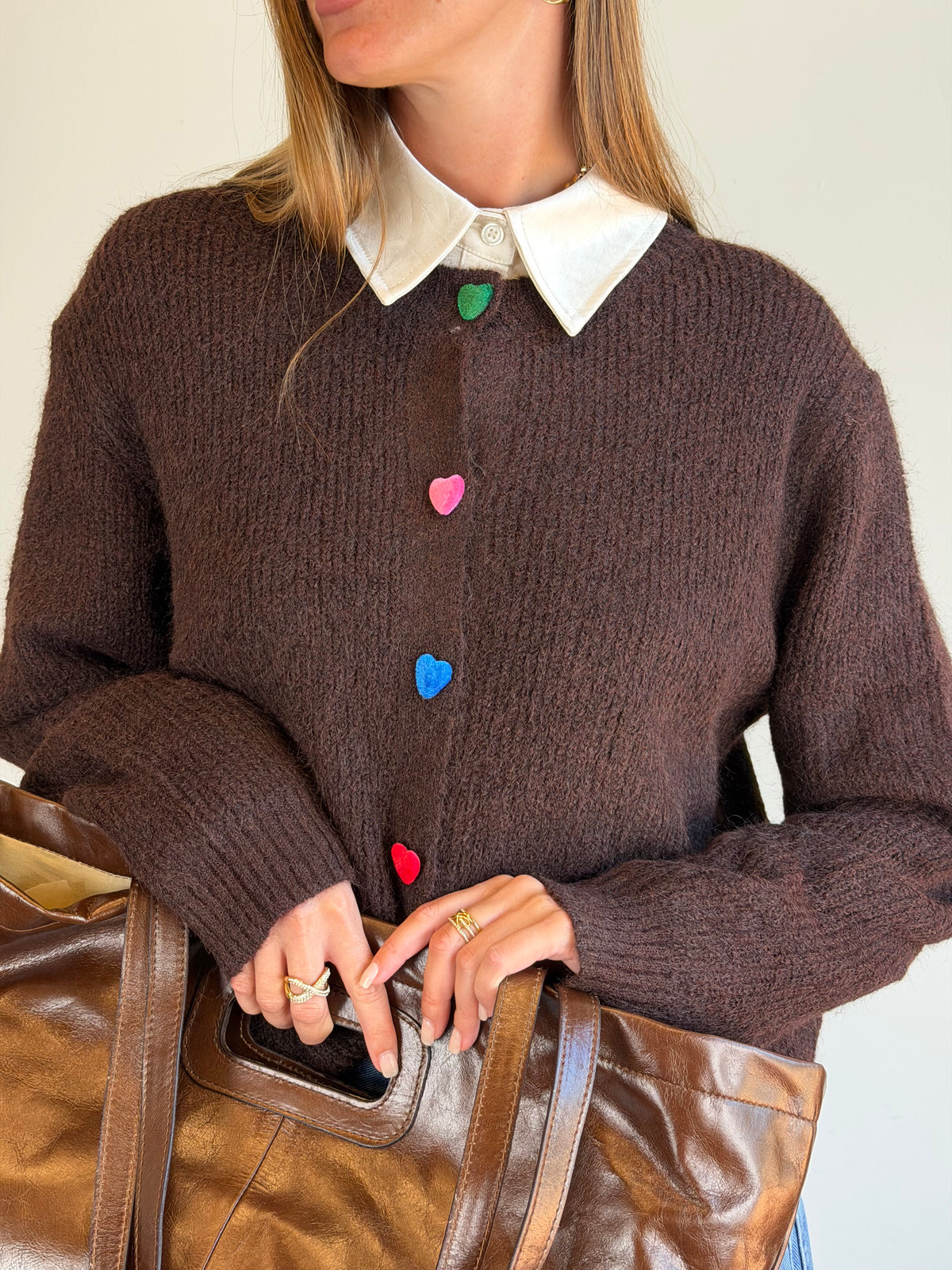 Maglia bottoni colorati moro