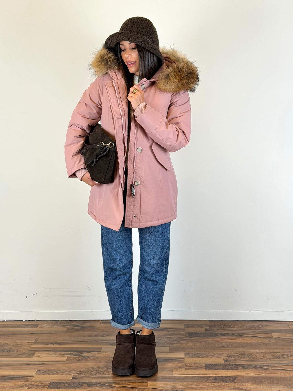 Parka rosa