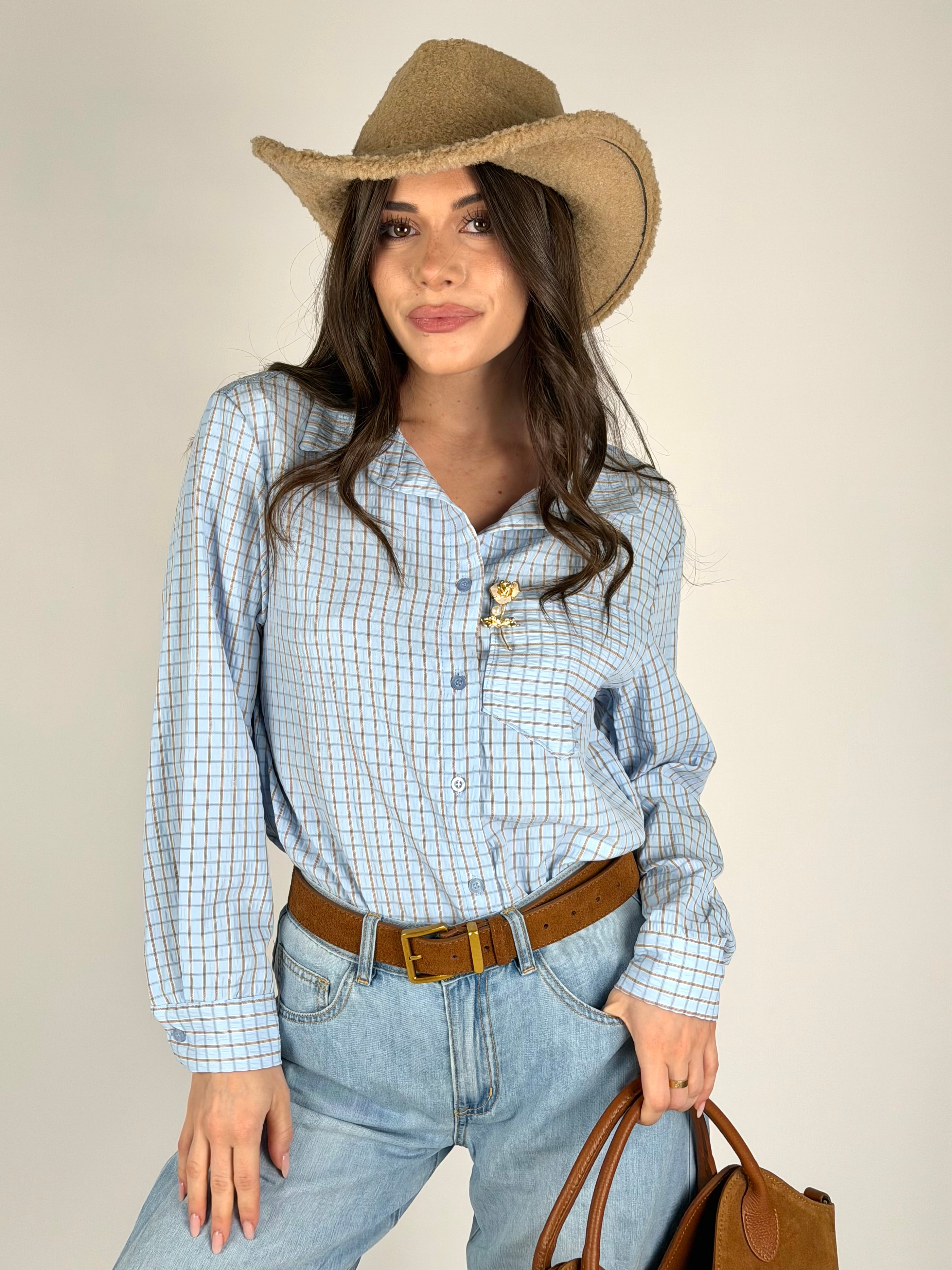 Camicia Naomi celeste