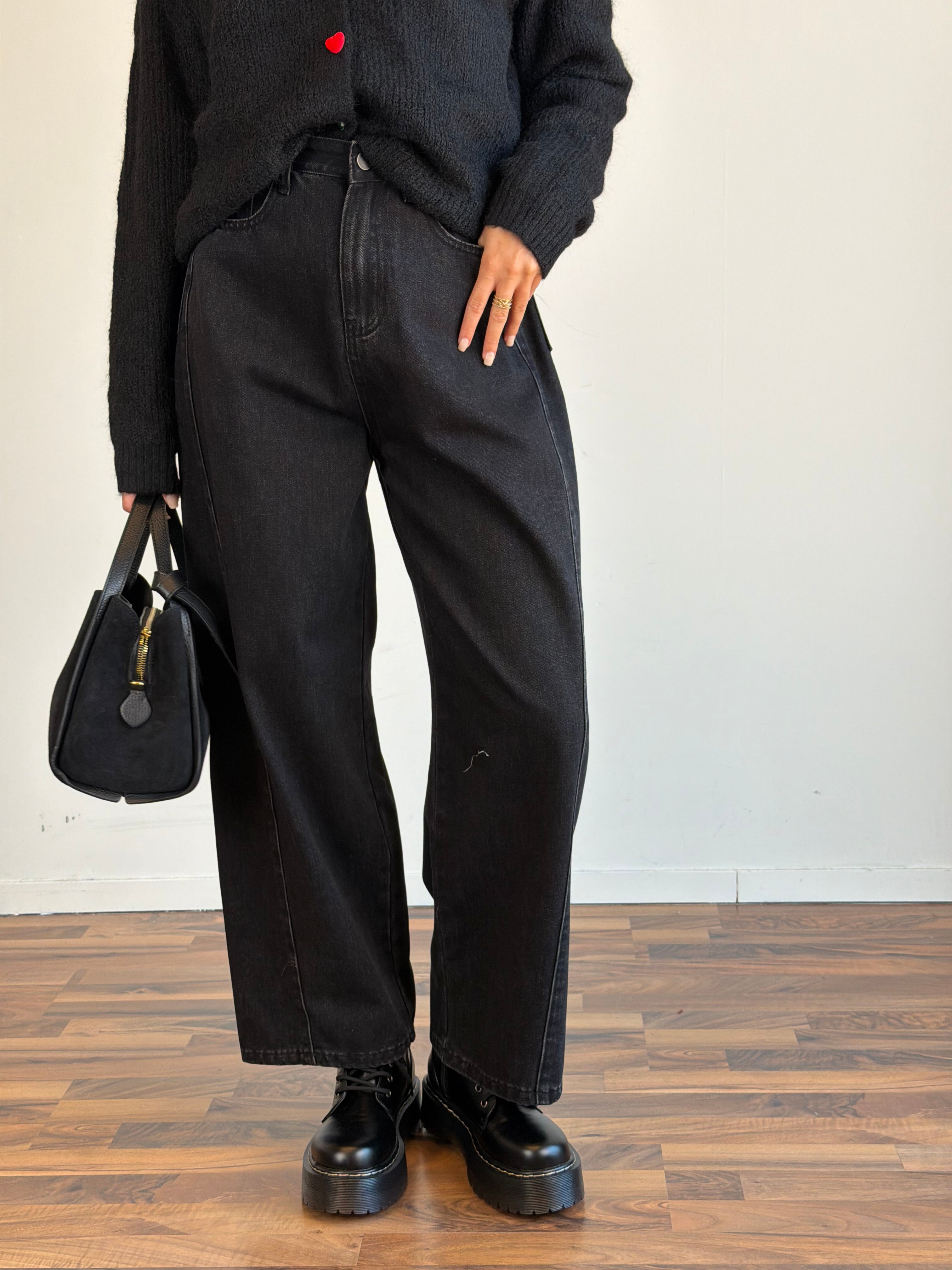 Jeans Sfrangiato nero