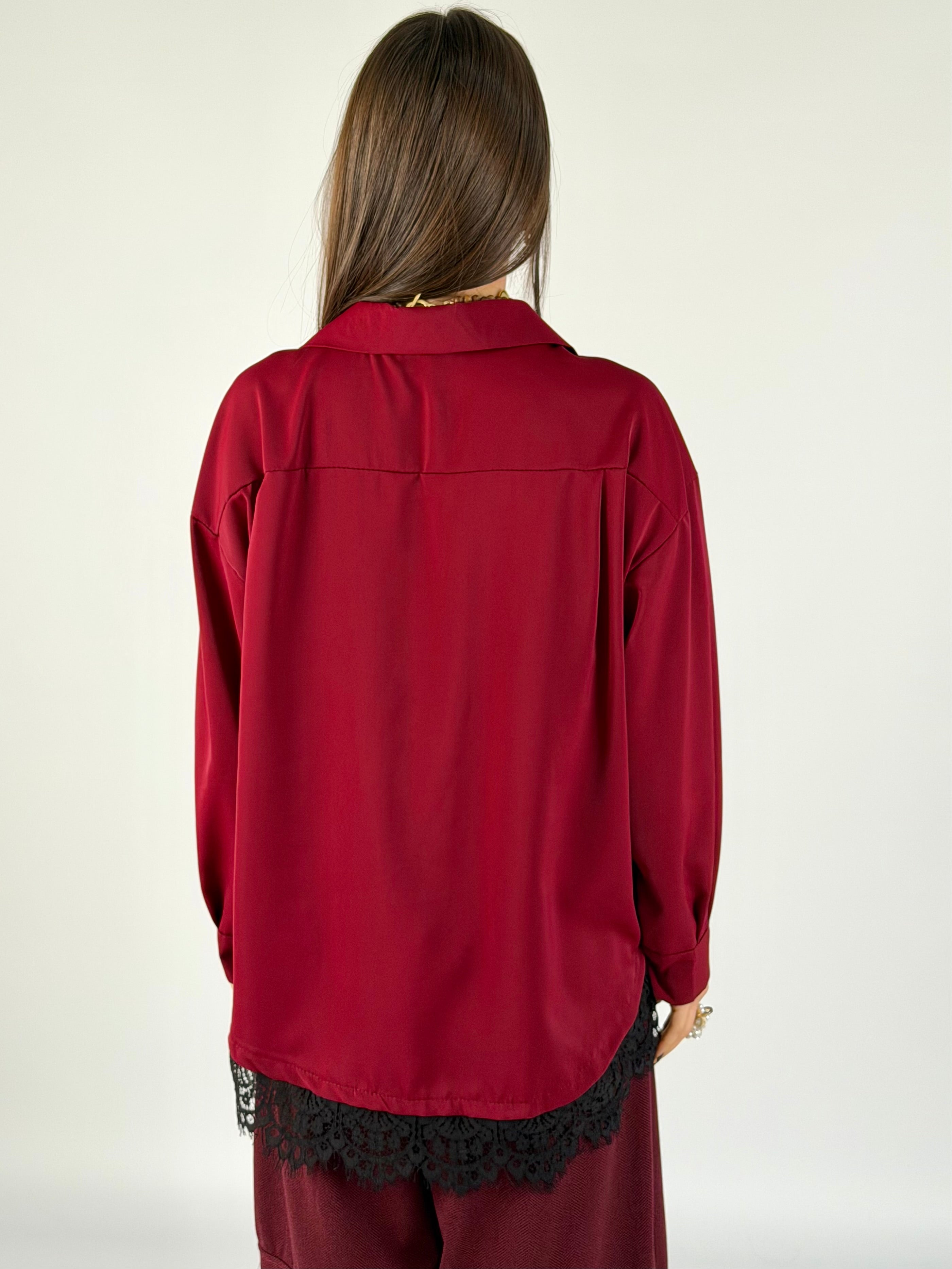 Camicia taschino bordeaux