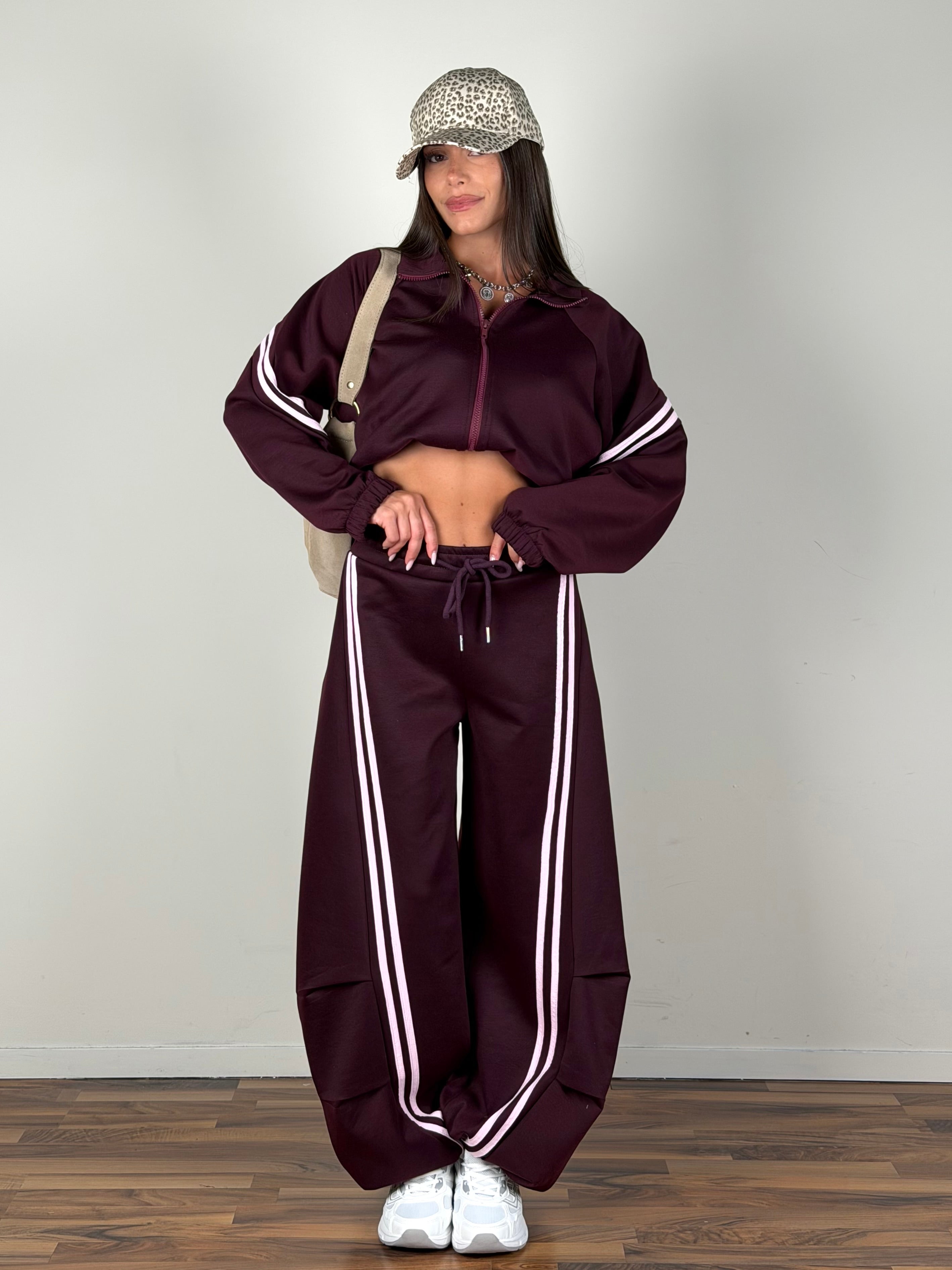 Felpa tuta Yasmine bordeaux