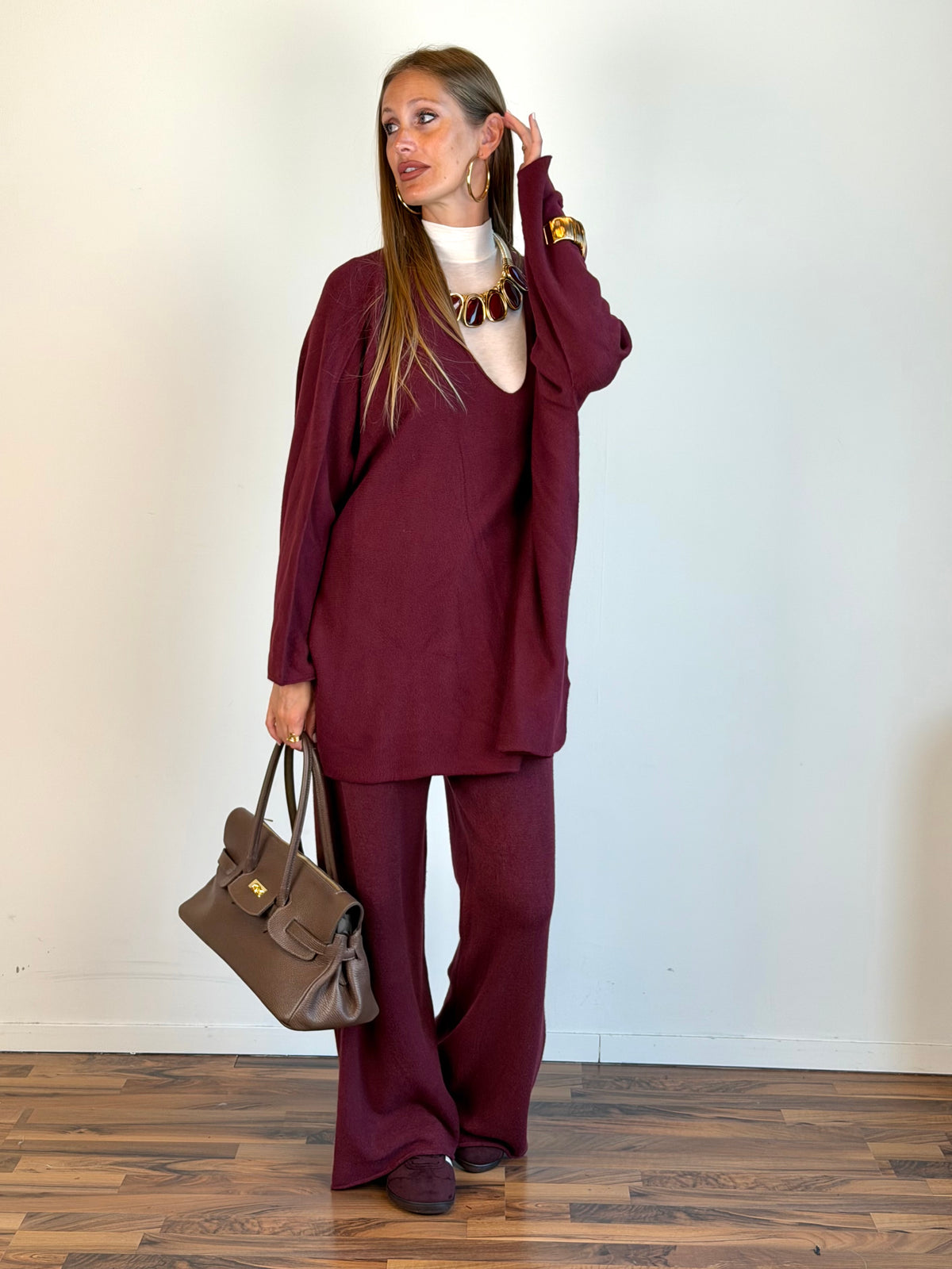 Maglia Sheila over bordeaux