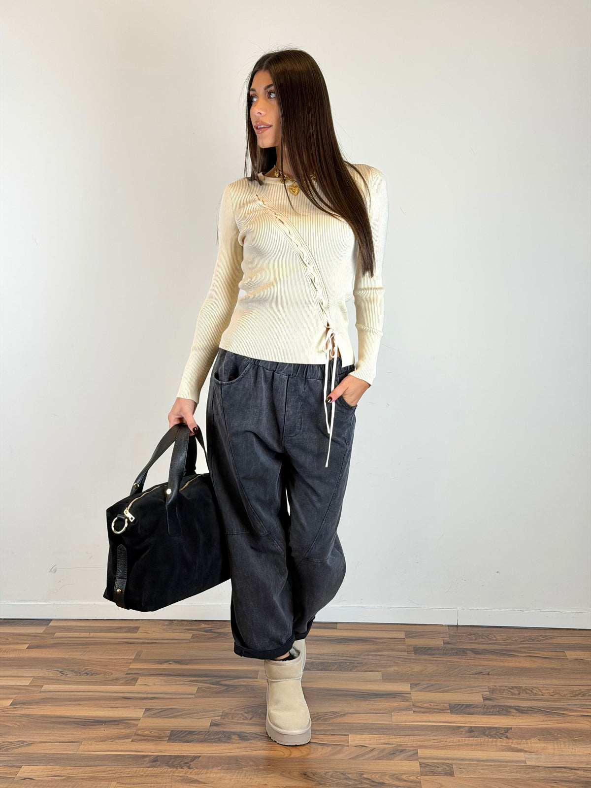 Pantalone Wash nero