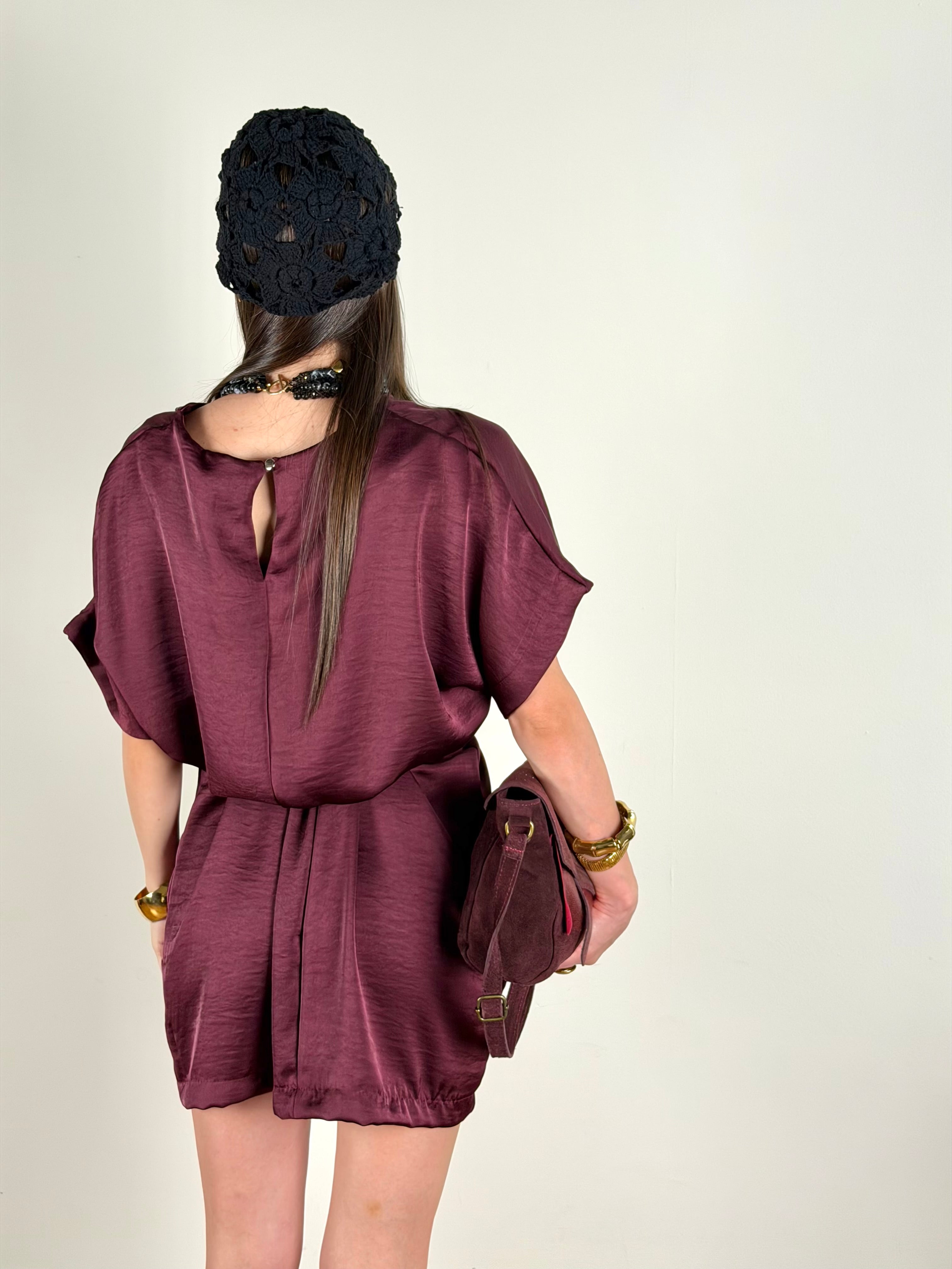 Abito Sasha + cintura bordeaux