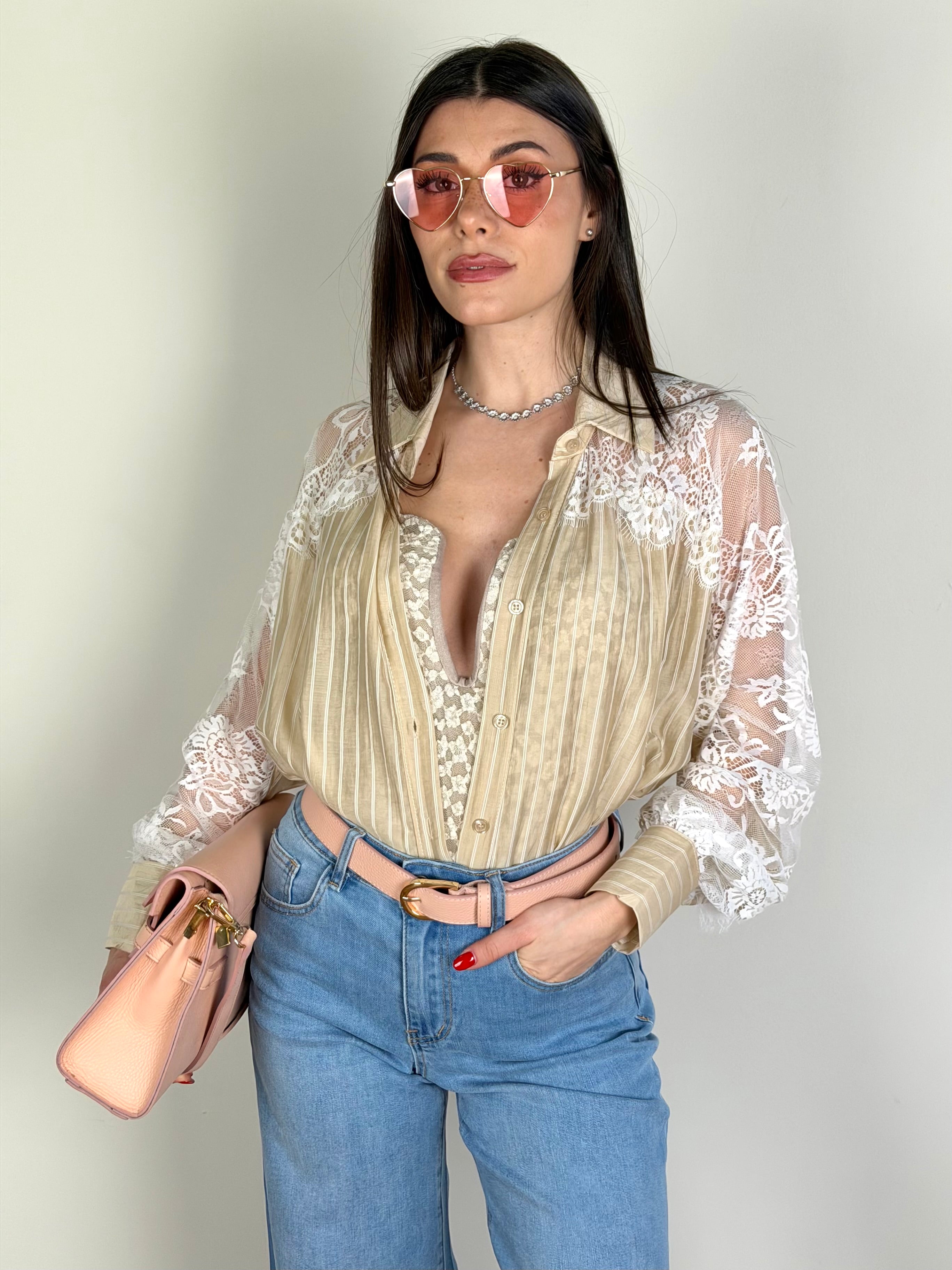 Camicia Baby-doll beige