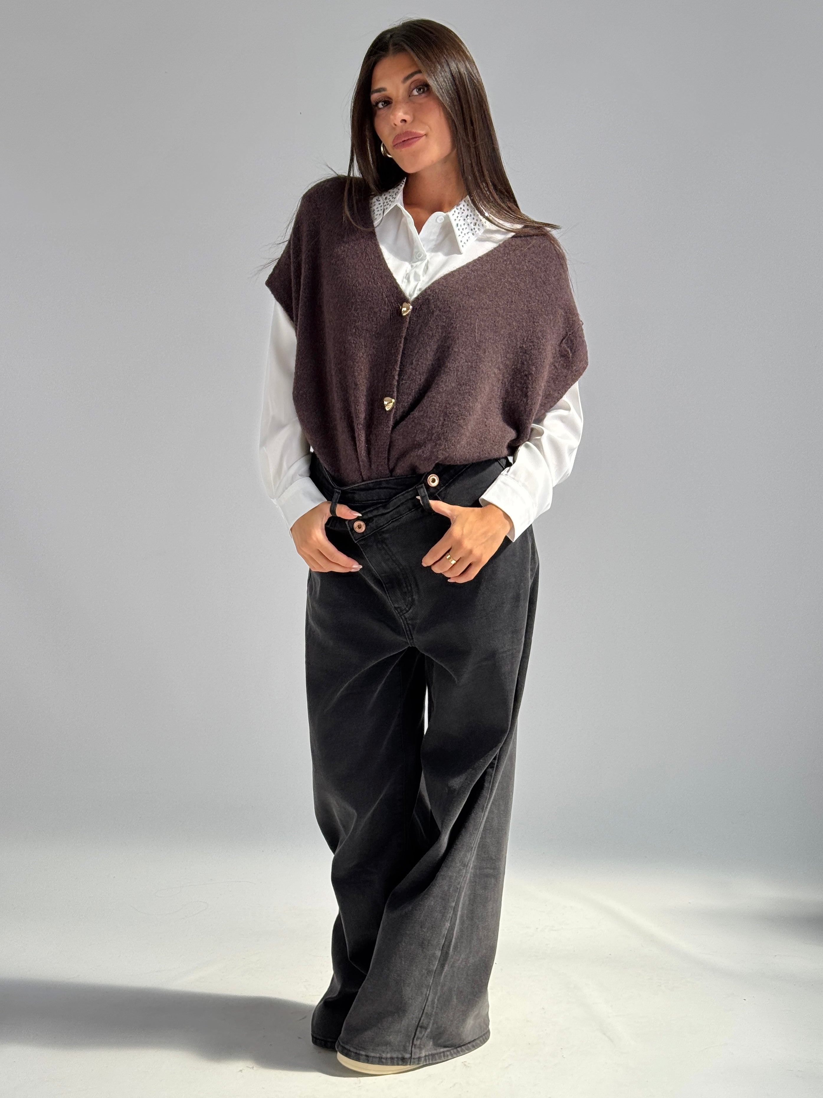 Cardigan gioiello moro