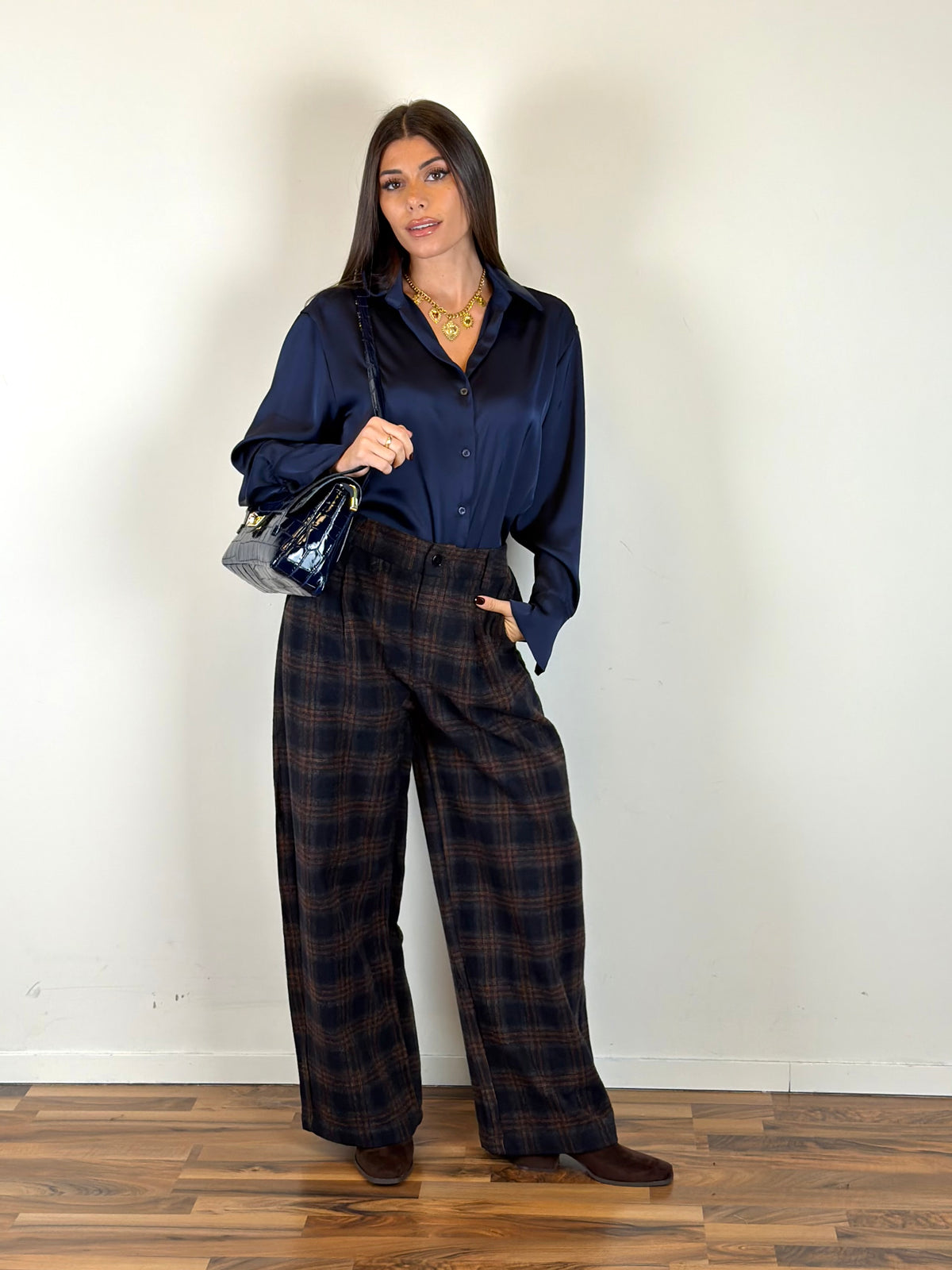 Pantalone Tartan blu