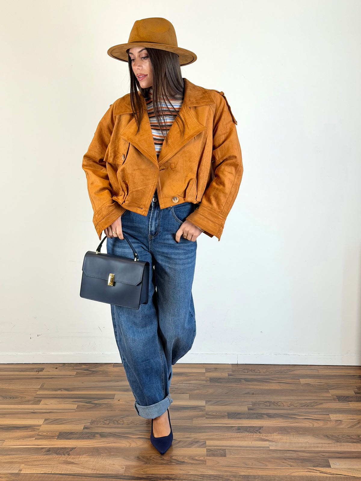 Bomber scamosciato Caramel