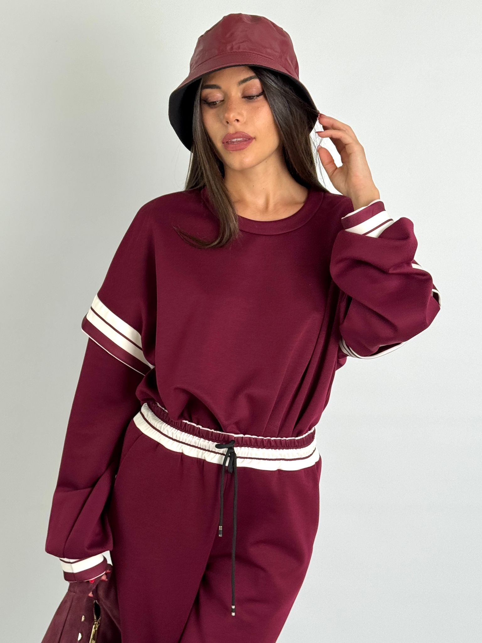Tuta sportiva Olga bordeaux